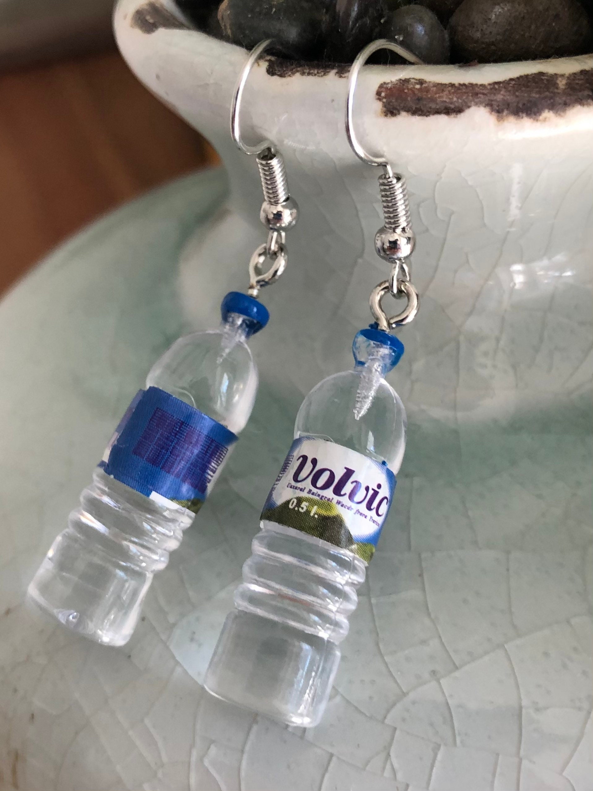 Water Bottle Volvic Earrings
