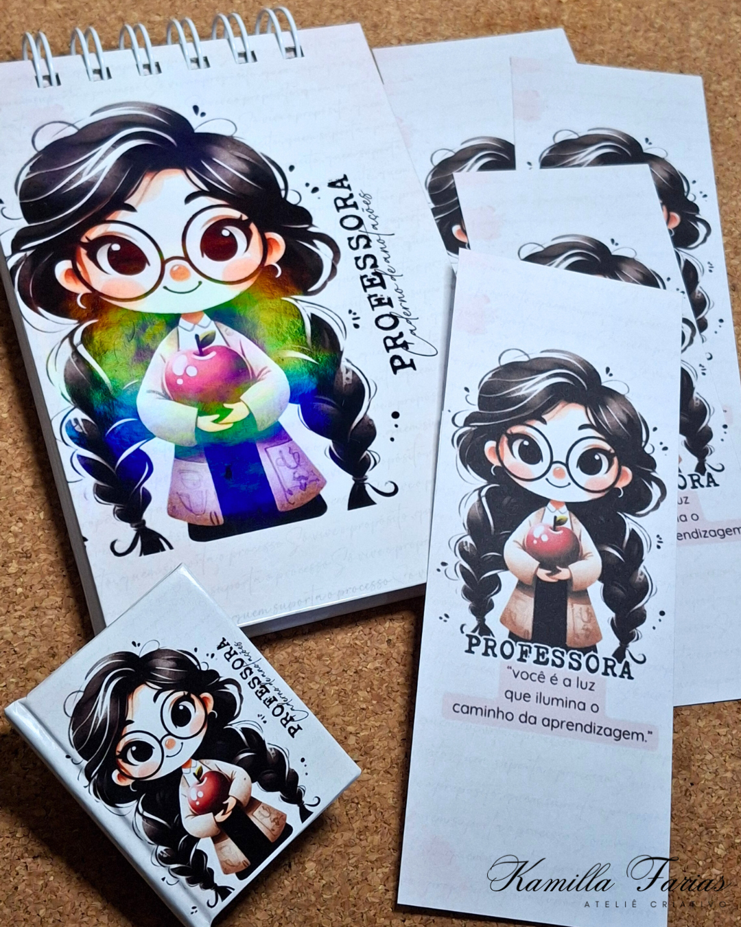 Kit de papelaria 'Professora'