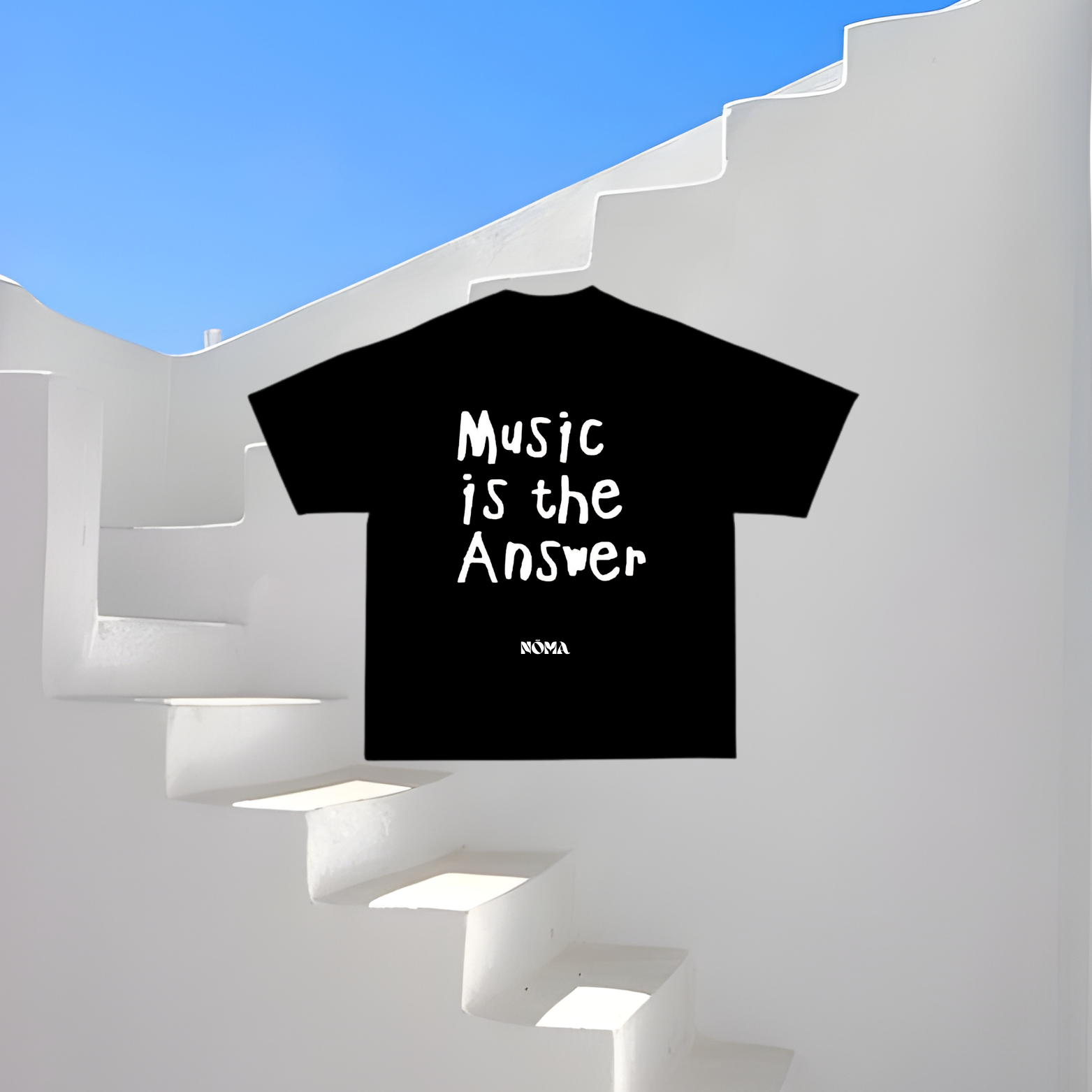 T-shirt noir 'Music is the Answer'