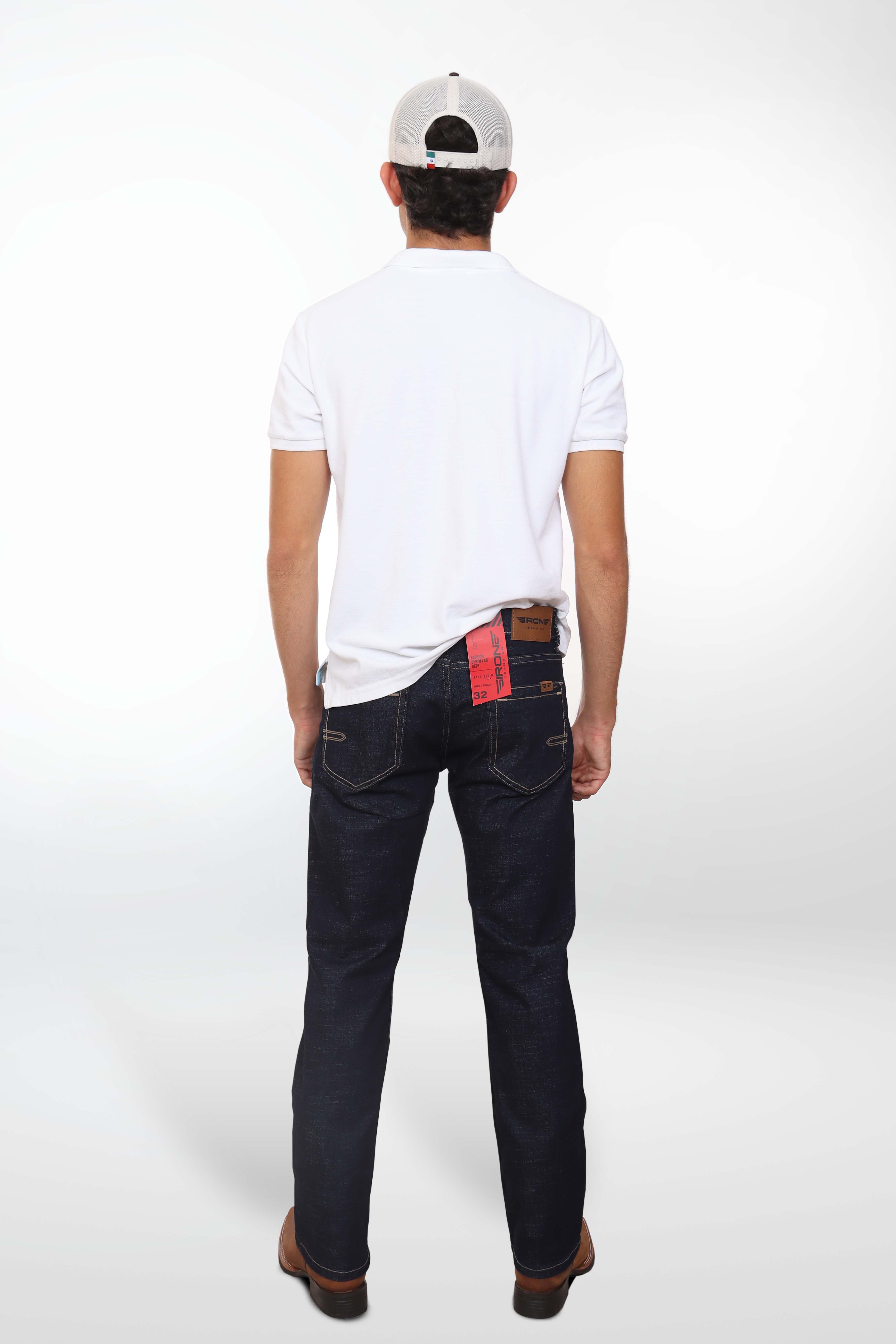 Jeans straight blue dark liso