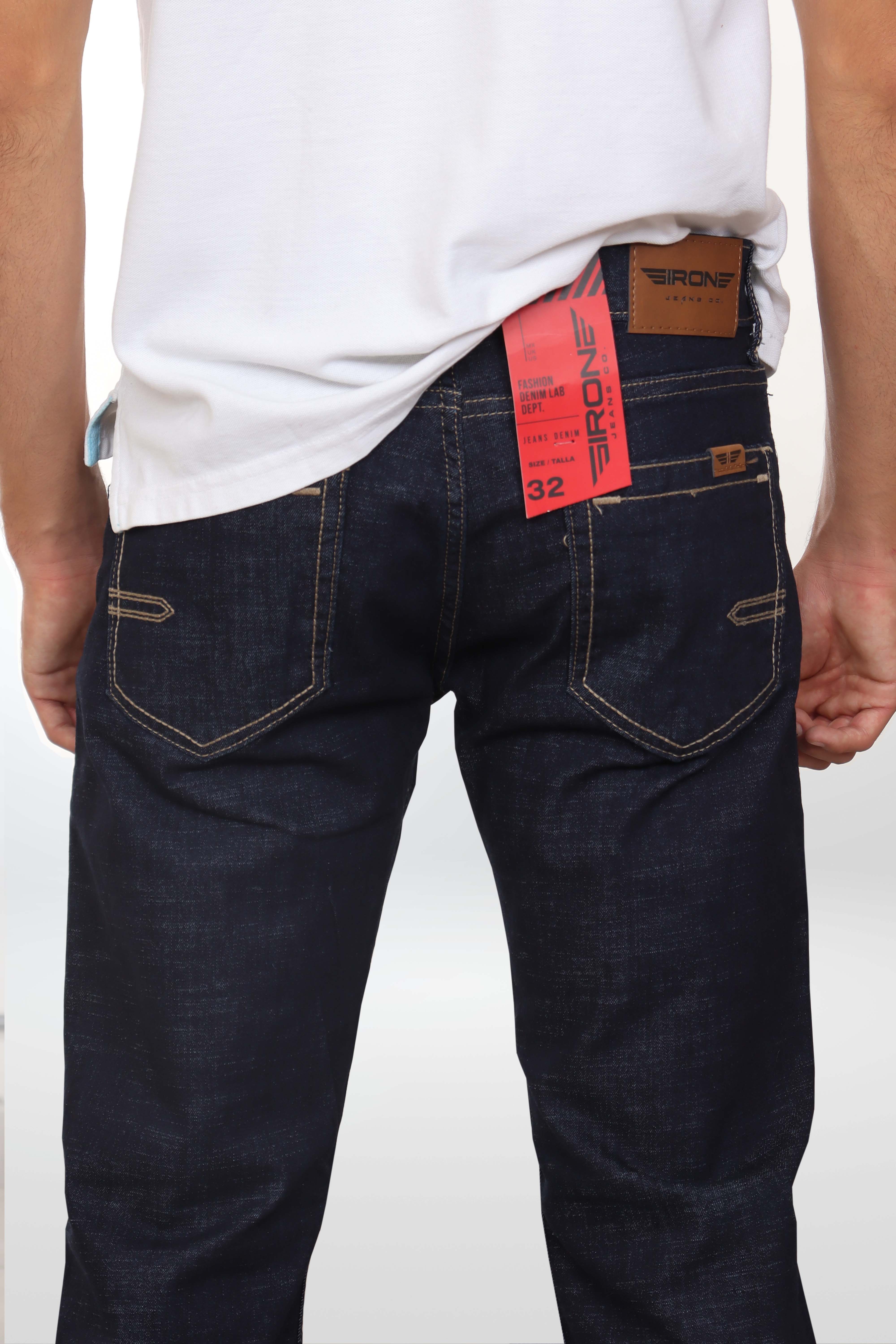 Jeans straight blue dark liso