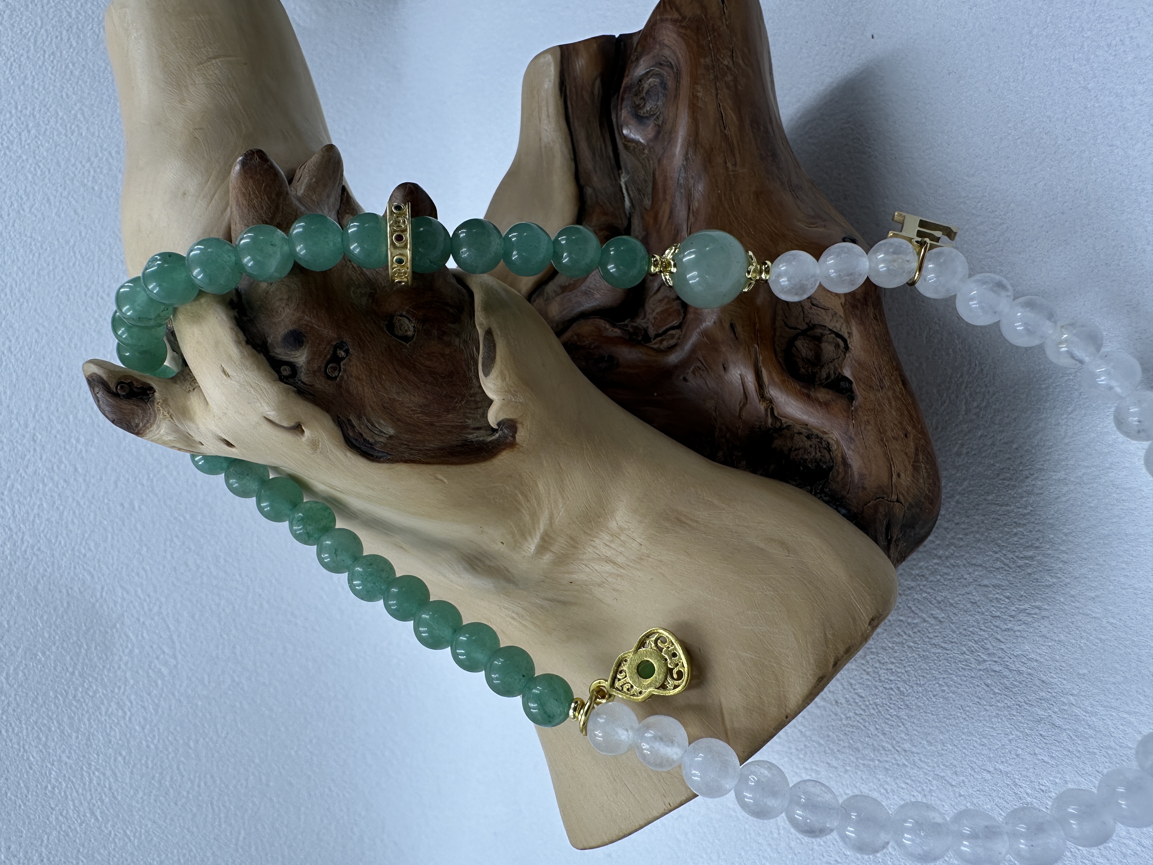 Aventurine + White Agate, 6mm