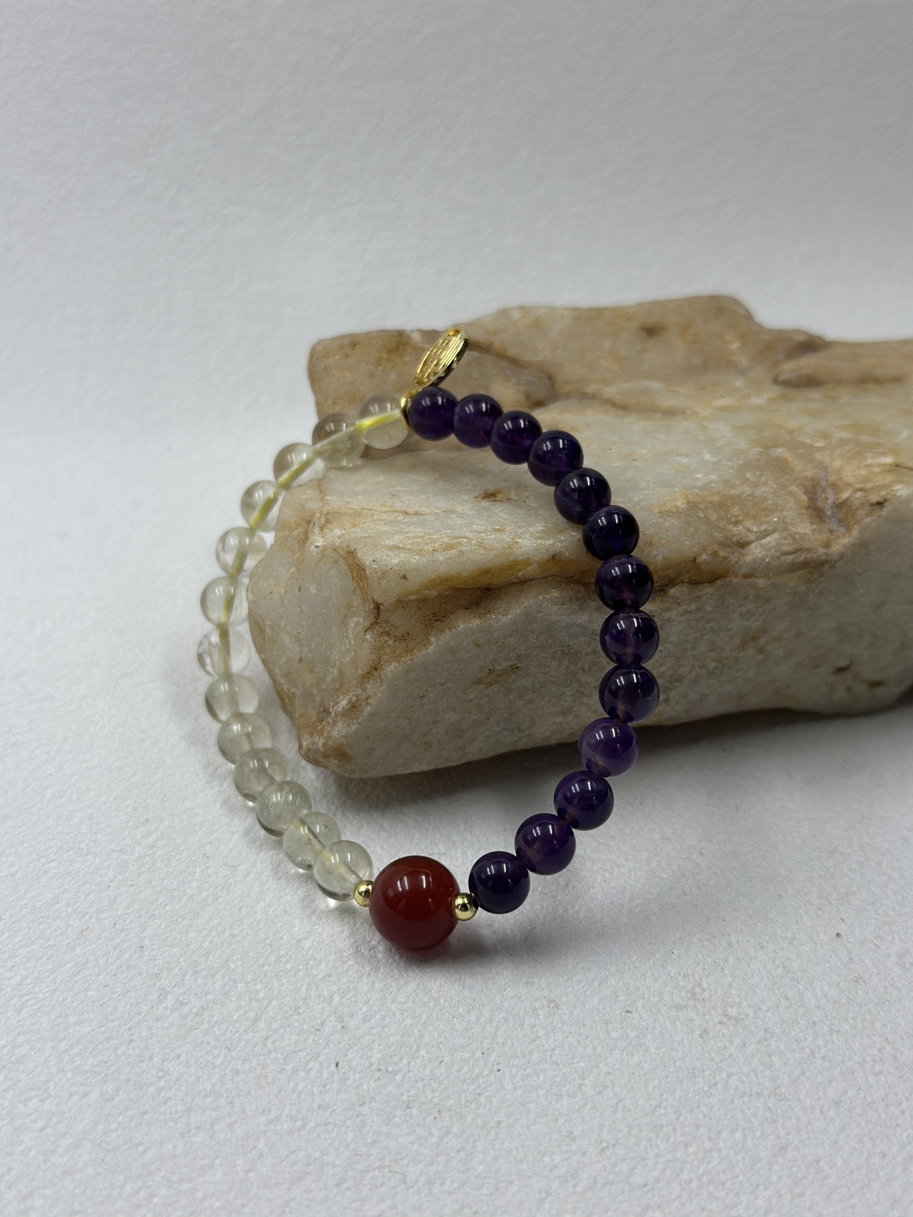 Amethyst + Citrine, 6mm