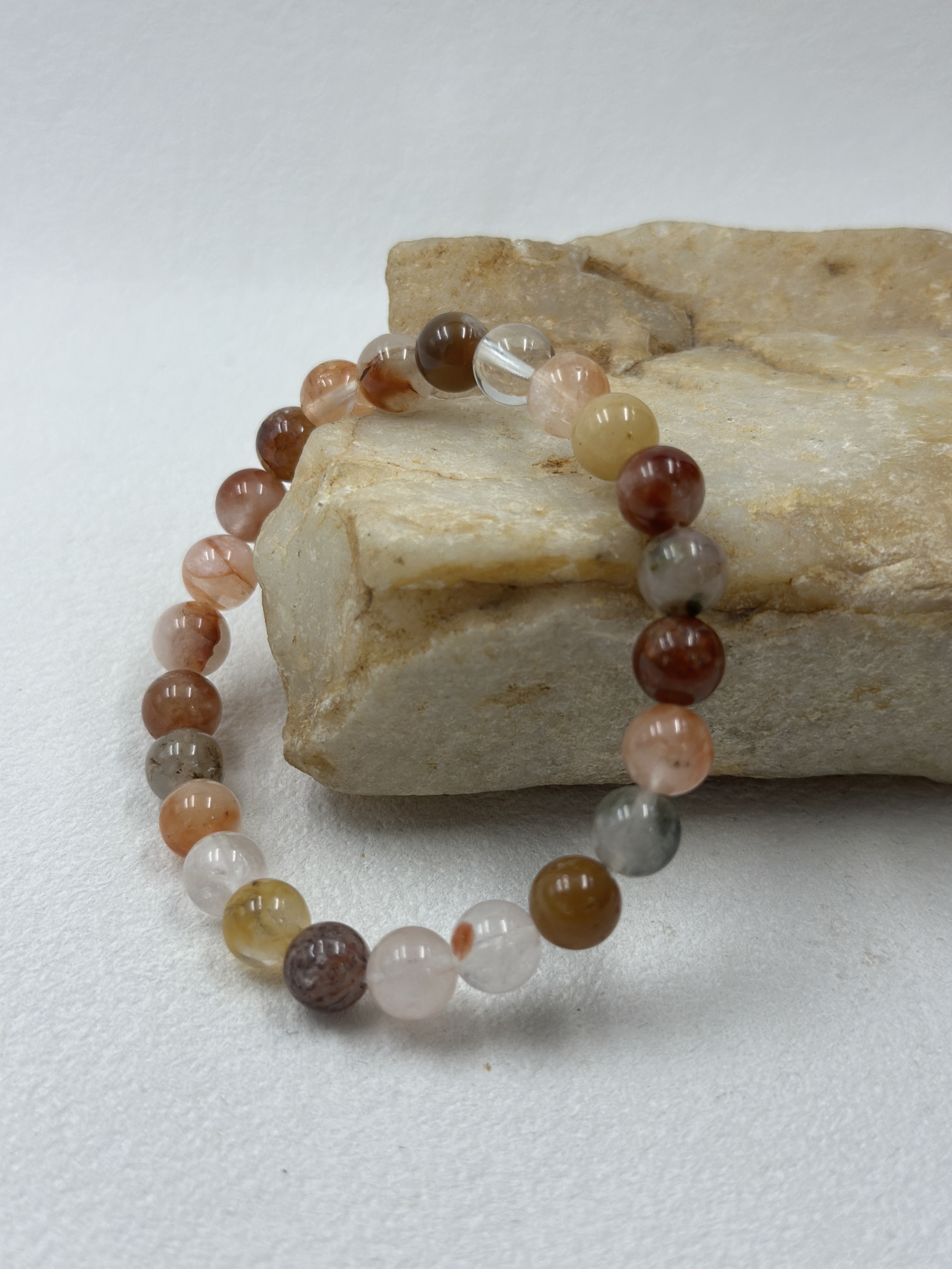 Natural Red Rutile Quartz Bracelet (8mm)
