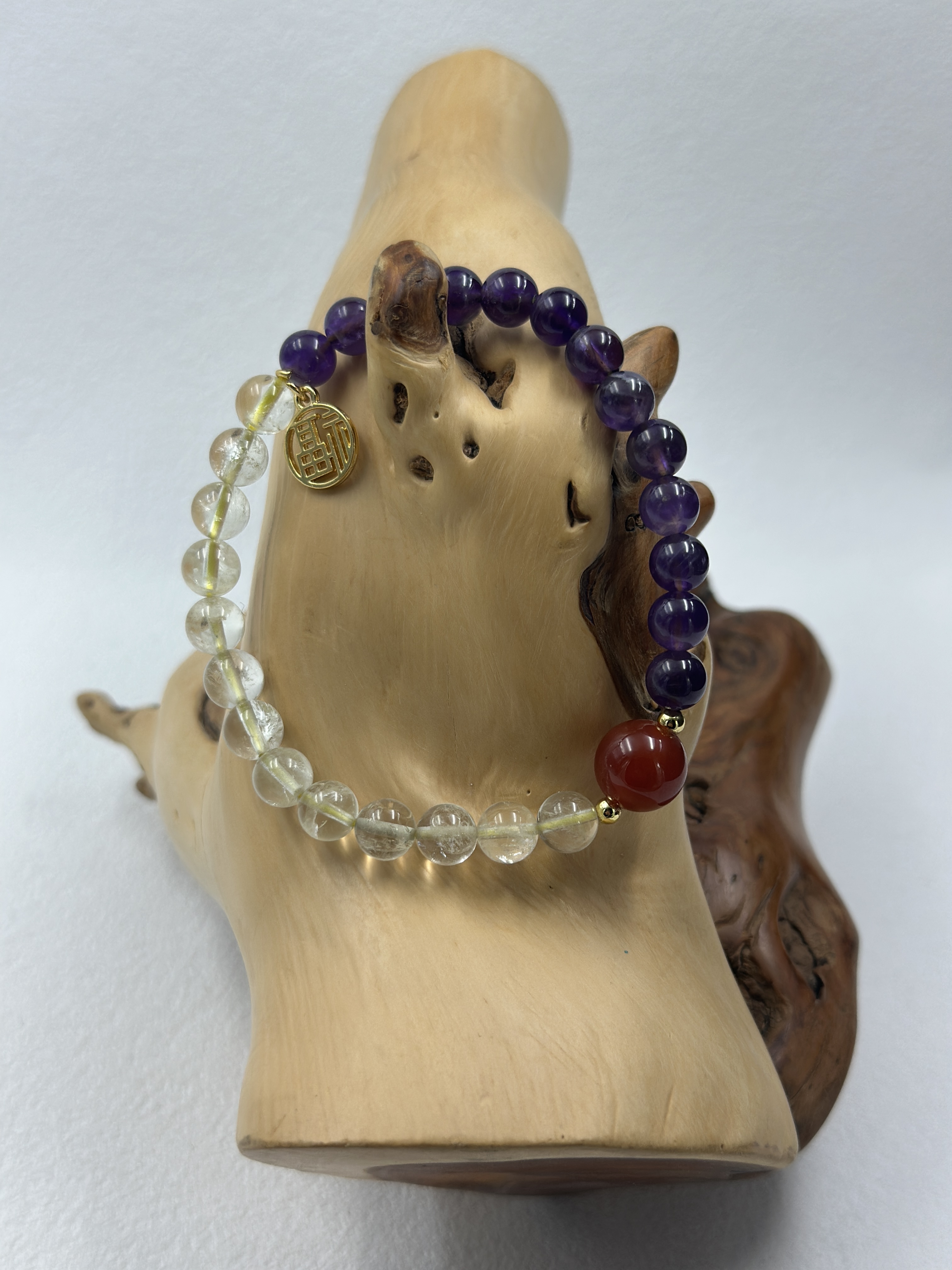 Amethyst + Citrine, 6mm