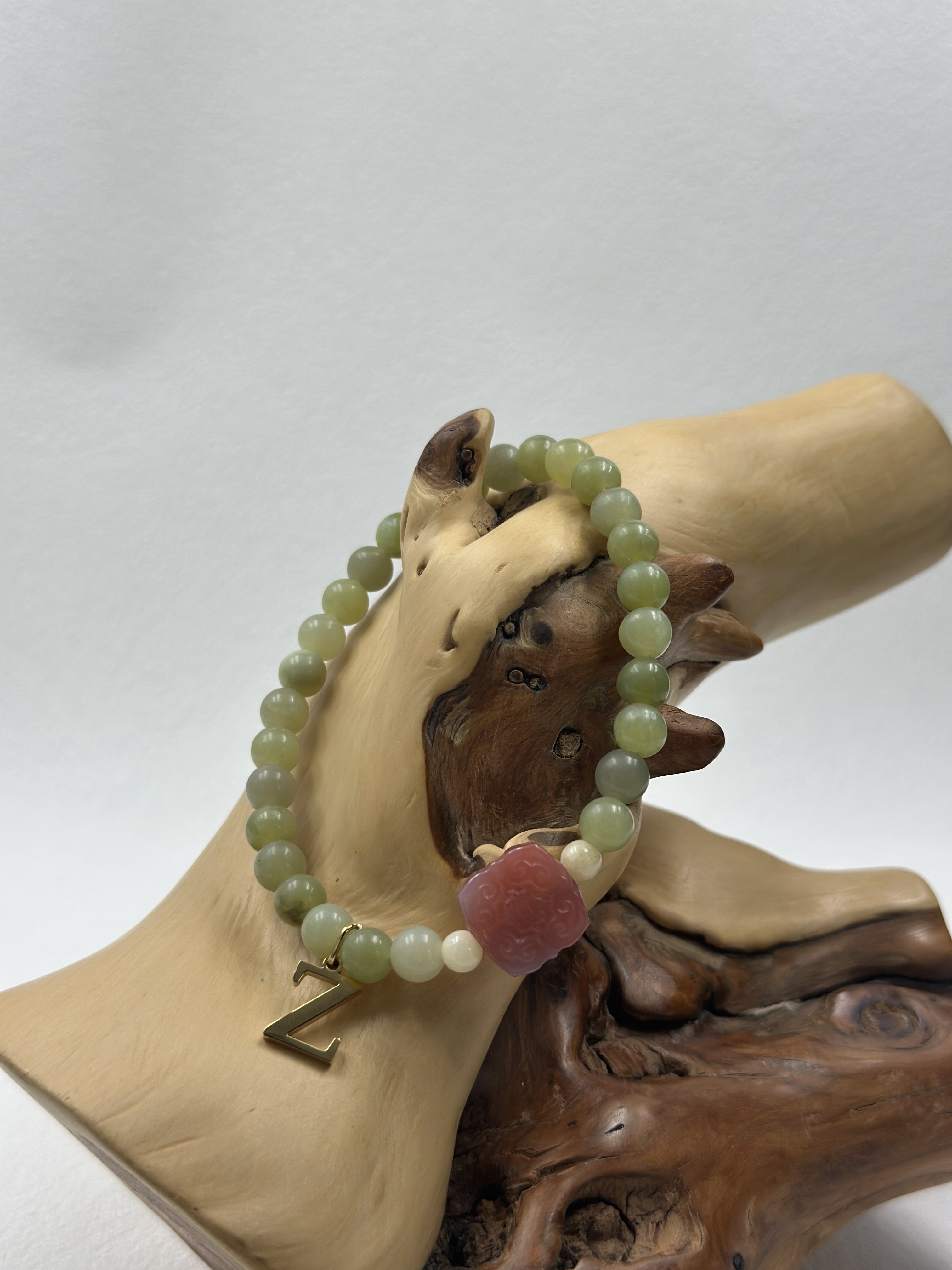 Natural Qingyun Stone + Yanyuan Agate, 4mm