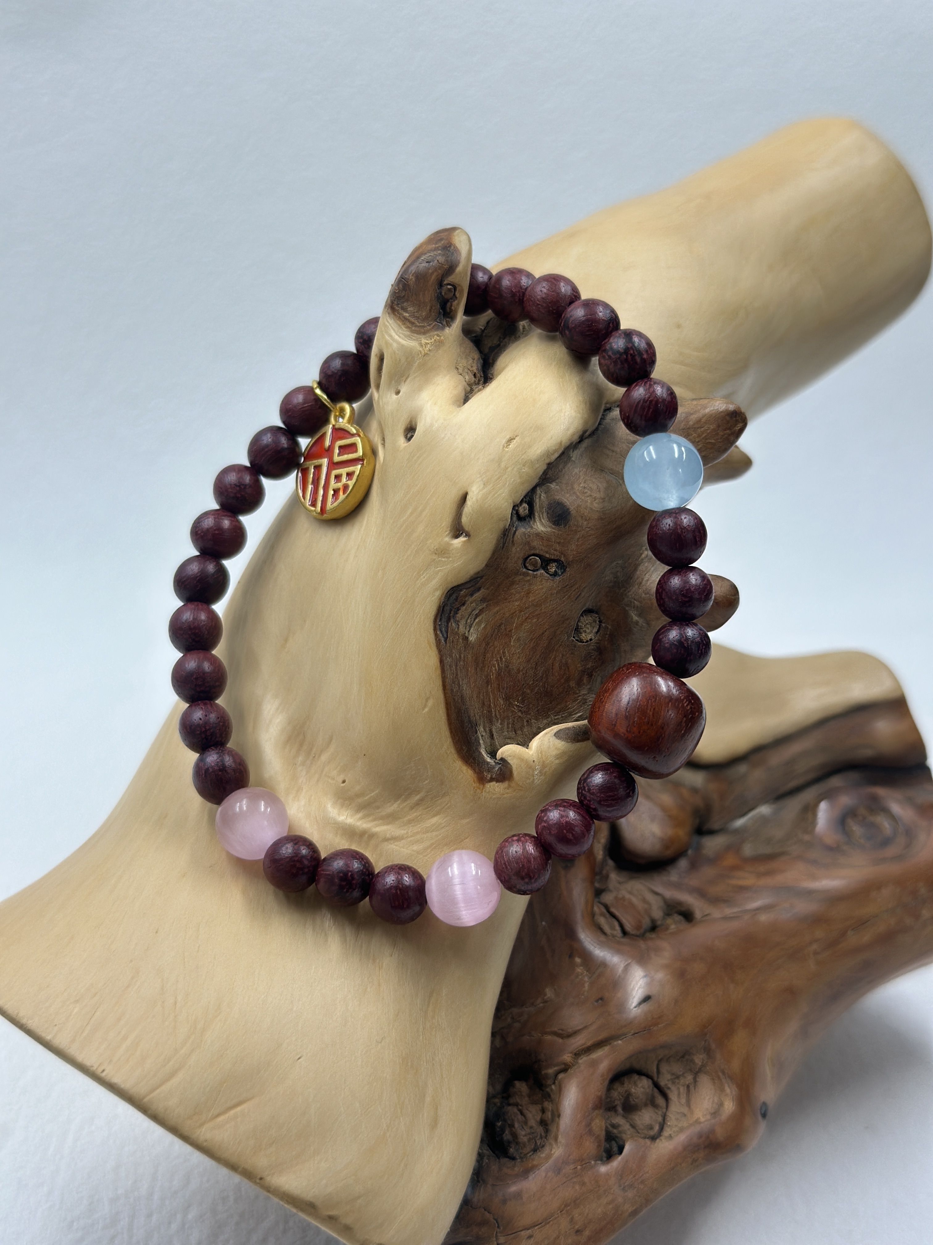 Family Tree Collection - Sandalwood & Agate Bracelet