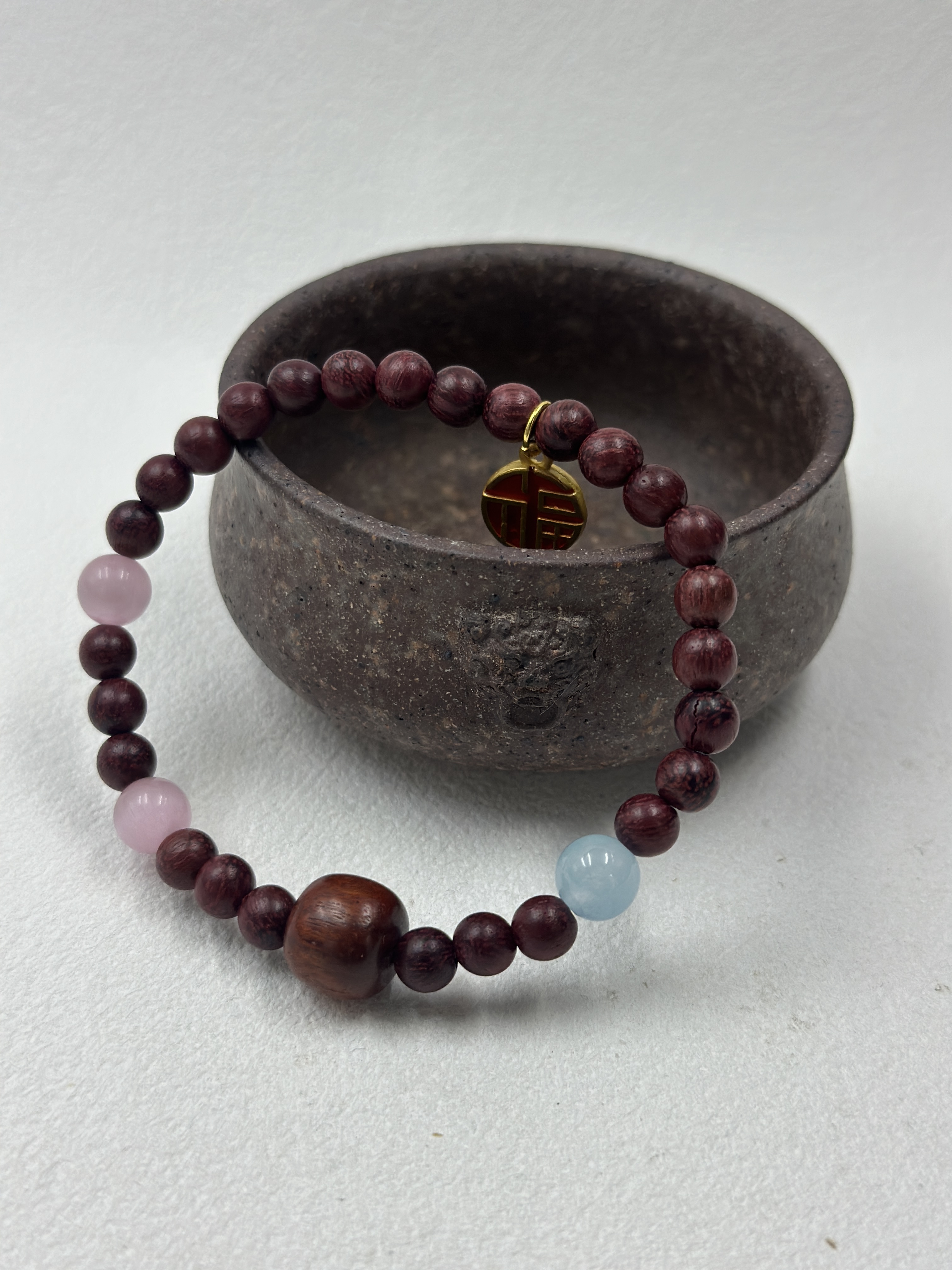 Family Tree Collection - Sandalwood & Agate Bracelet