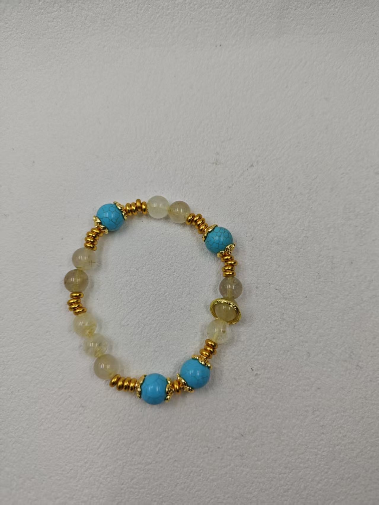 Natural Crystal + Stabilized Turquoise, 8mm / 10mm