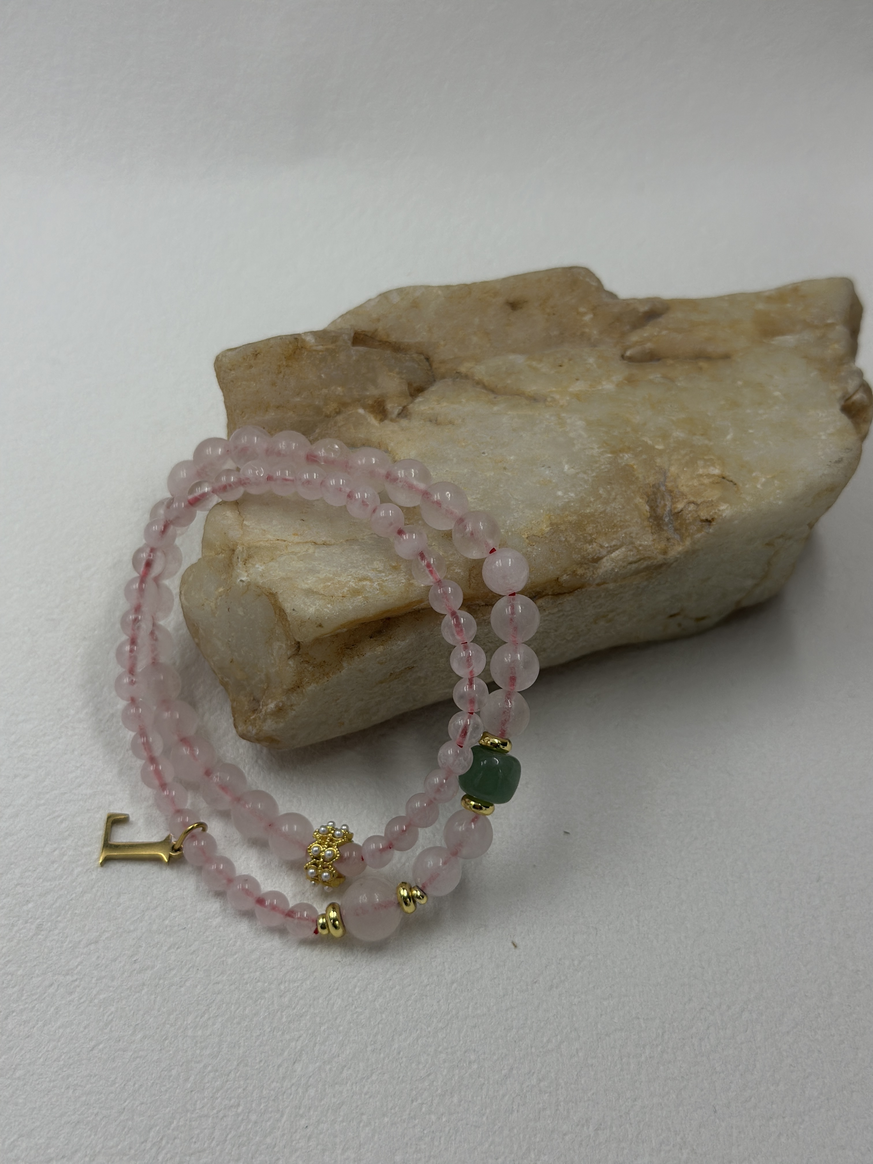 Rose Quartz + Aventurine, 4mm / 6mm