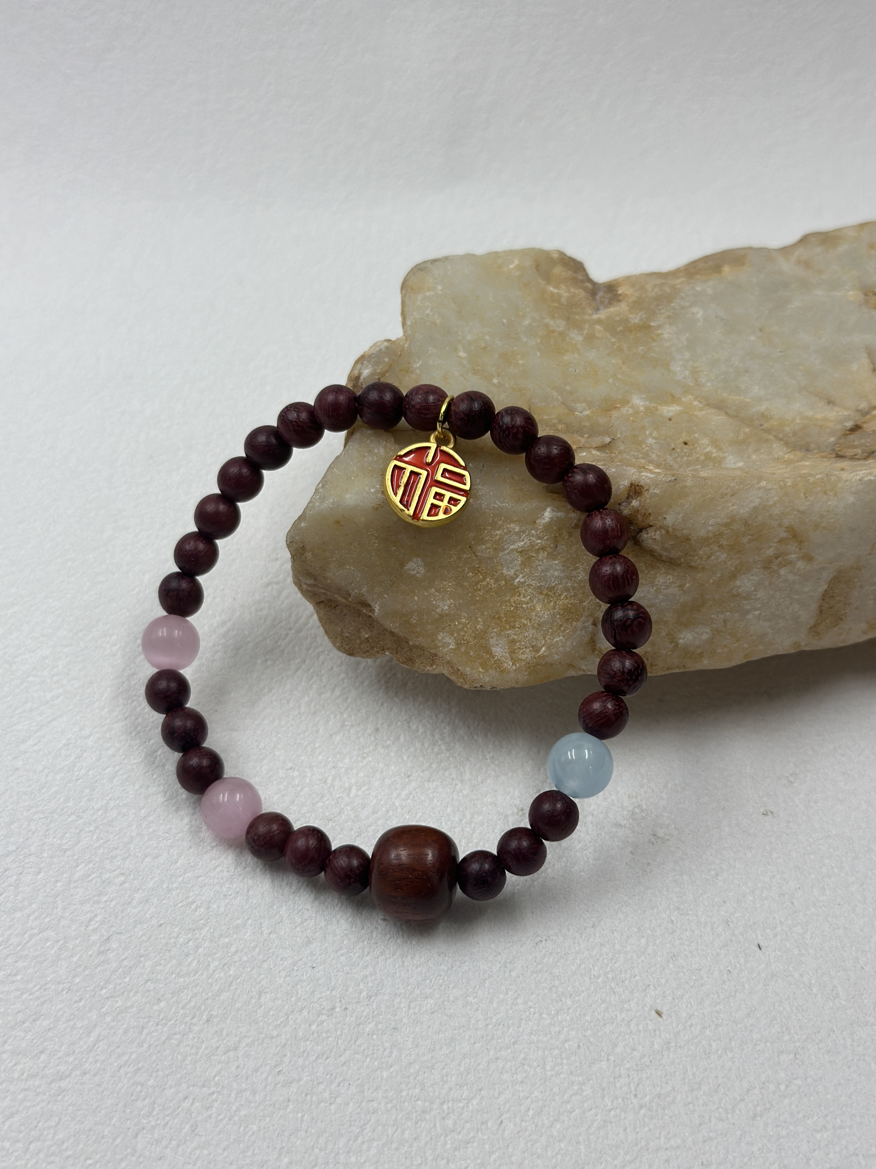 Family Tree Collection - Sandalwood & Agate Bracelet