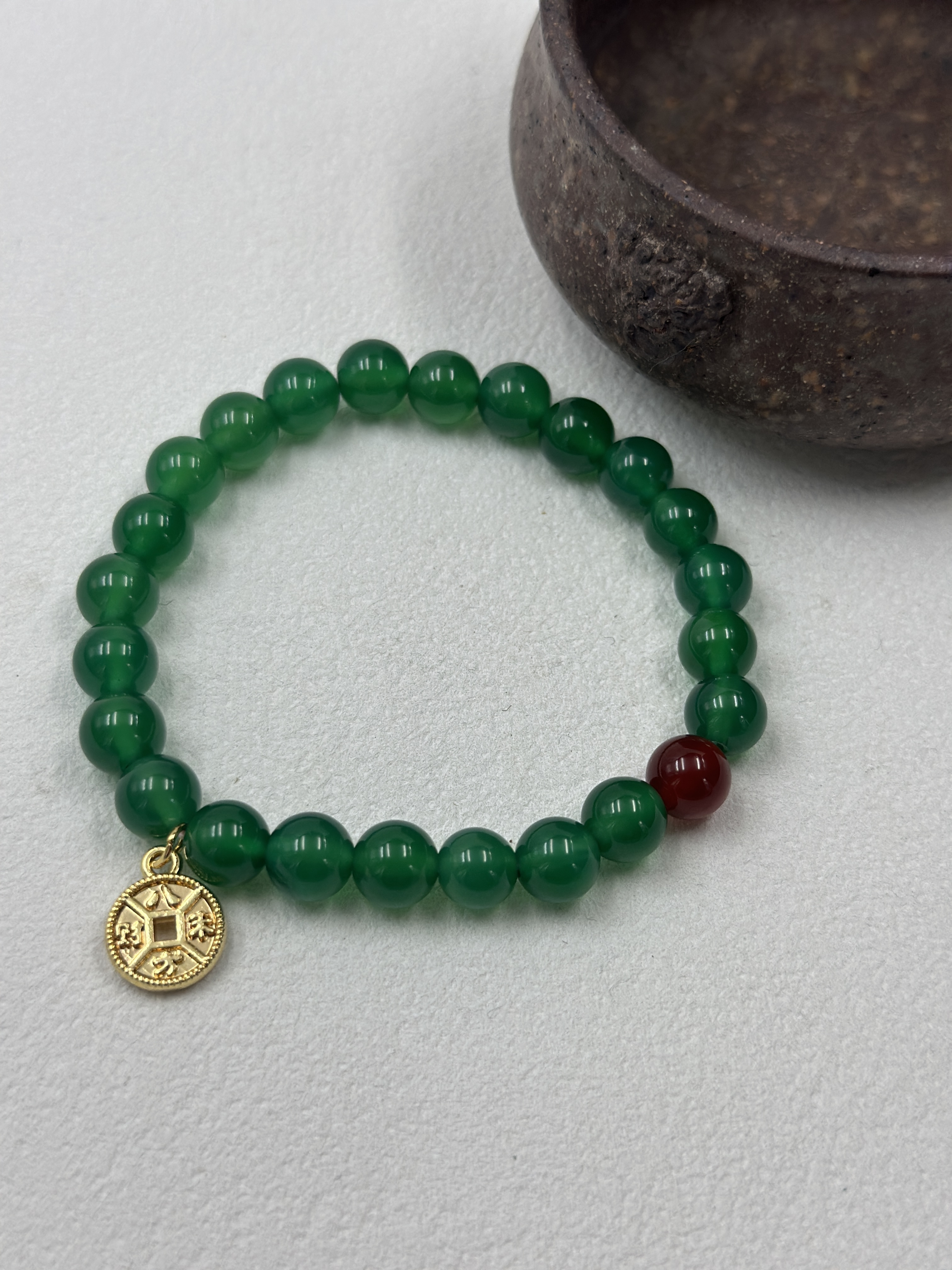 Green Agate Bracelet (8mm)