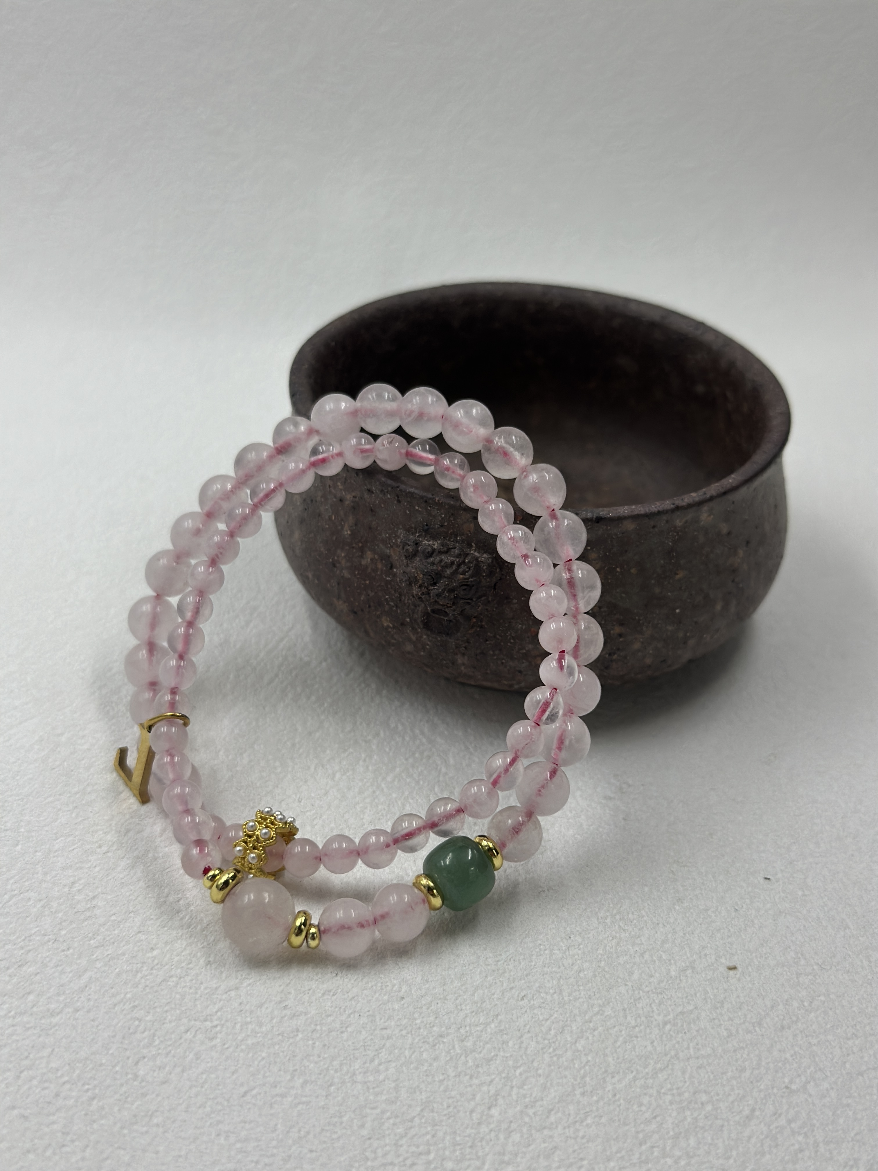 Rose Quartz + Aventurine, 4mm / 6mm