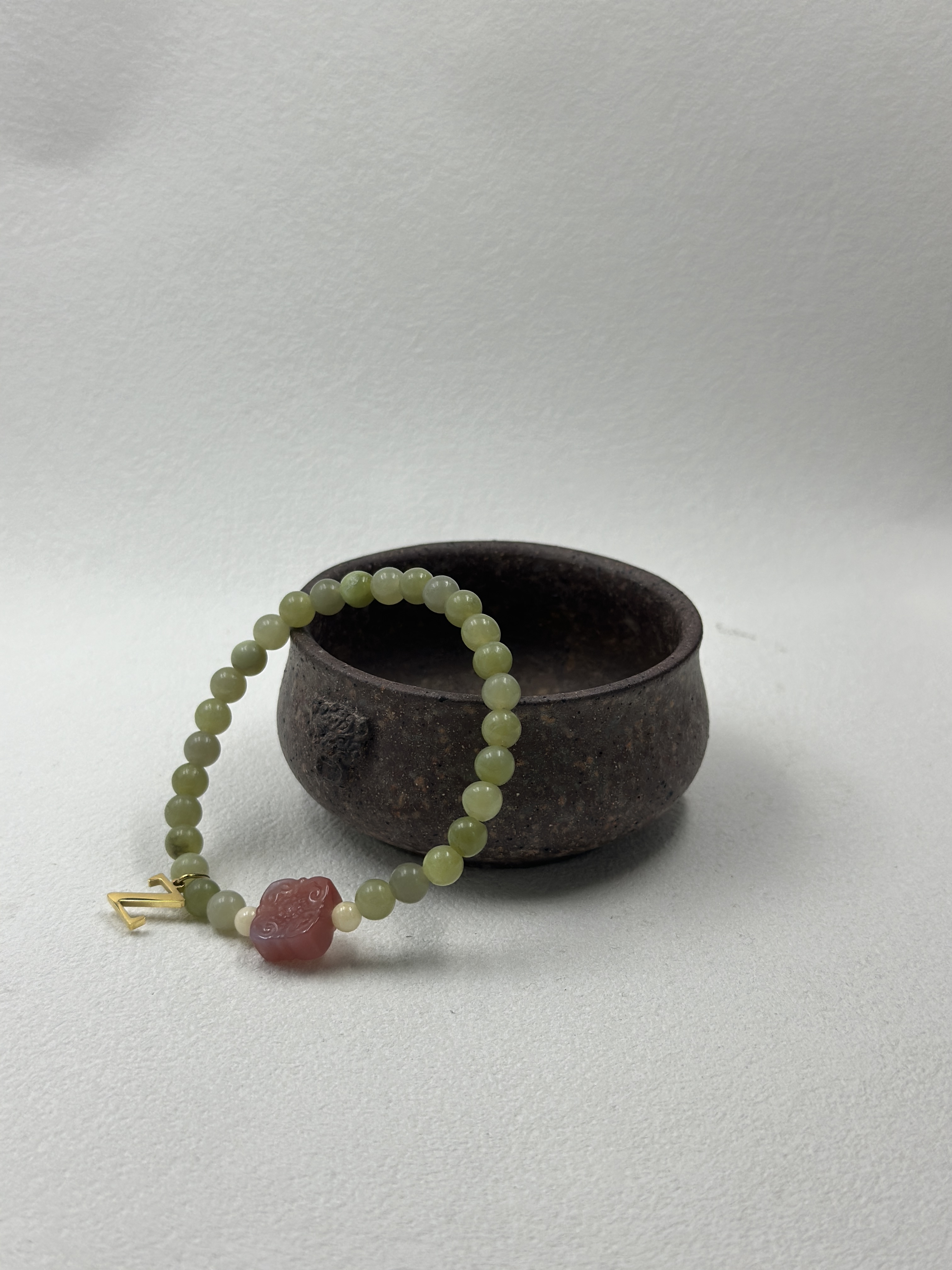 Natural Qingyun Stone + Yanyuan Agate, 4mm