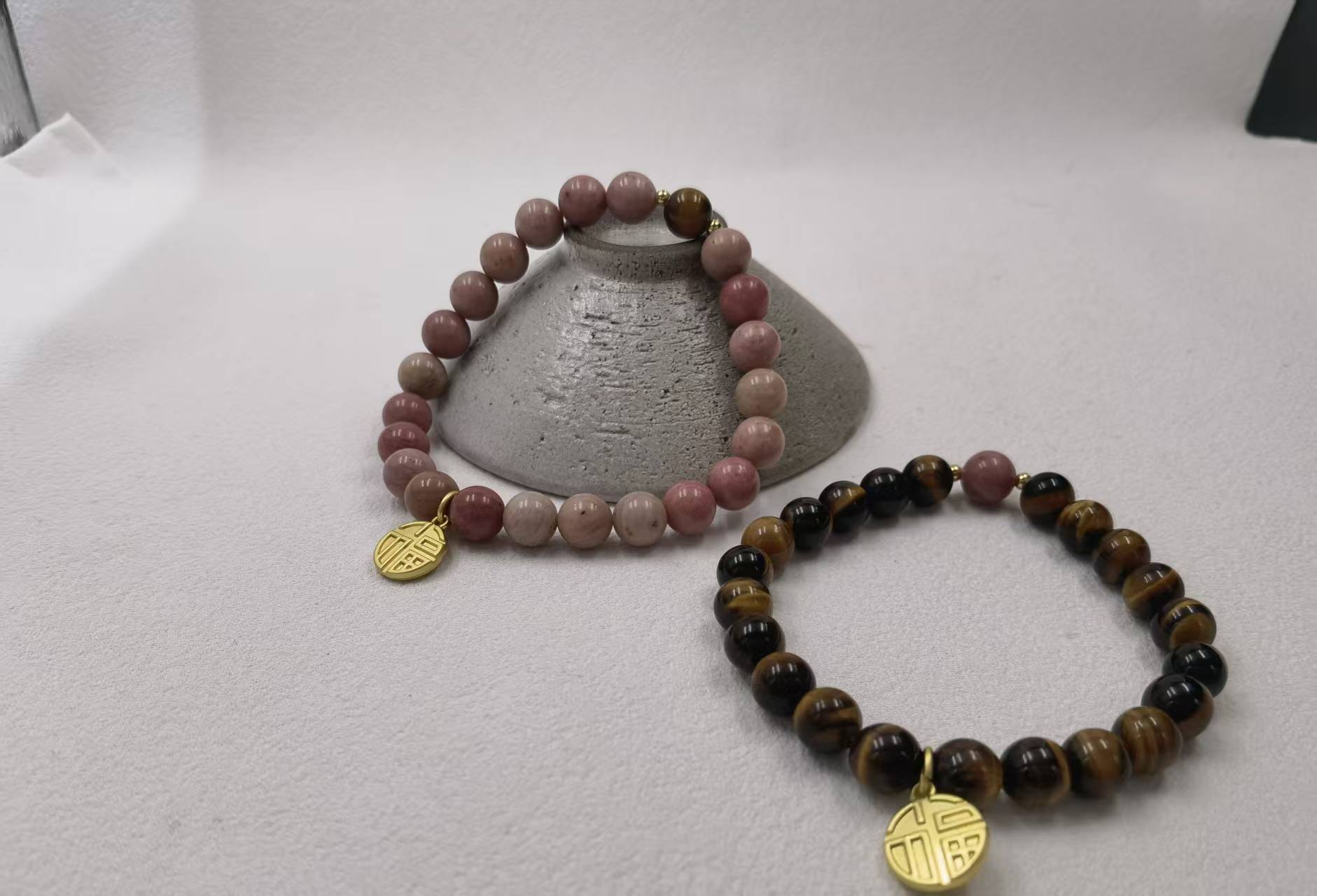 Tiger’s Eye + Rhodonite, 8mm