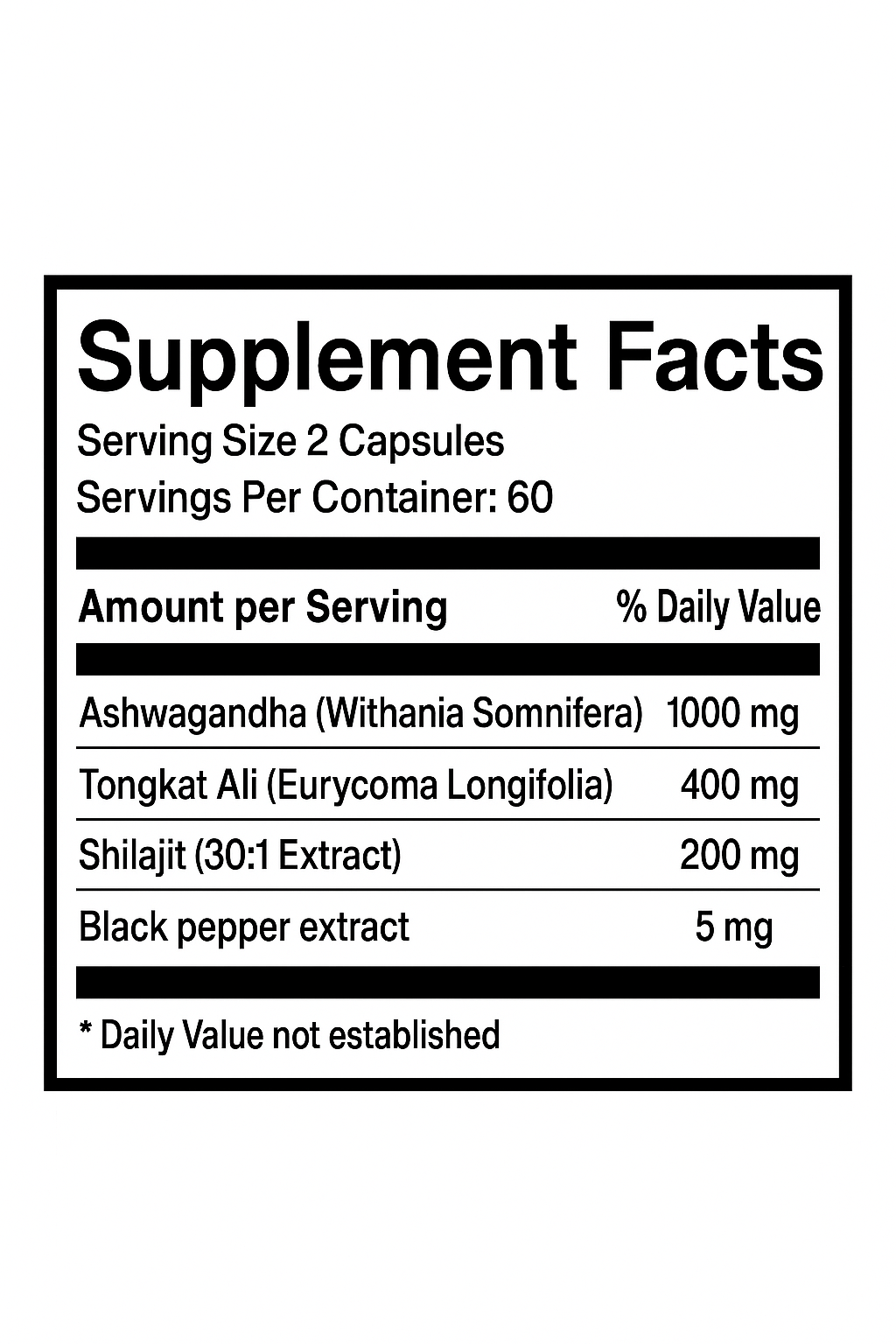Natty Stack 120 capsules ( 8 week cycle )