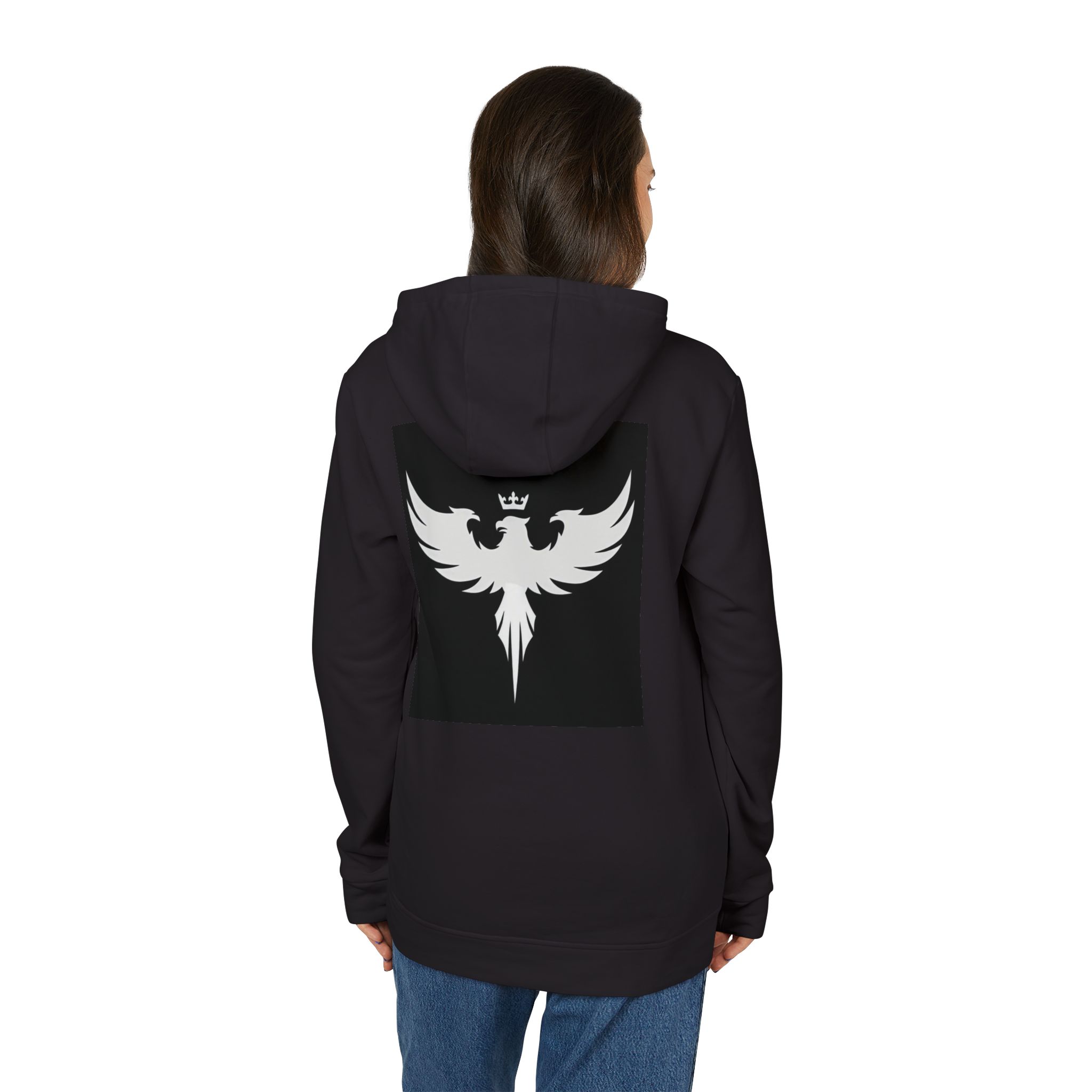 Black Hoodie with Phoenix Emblem