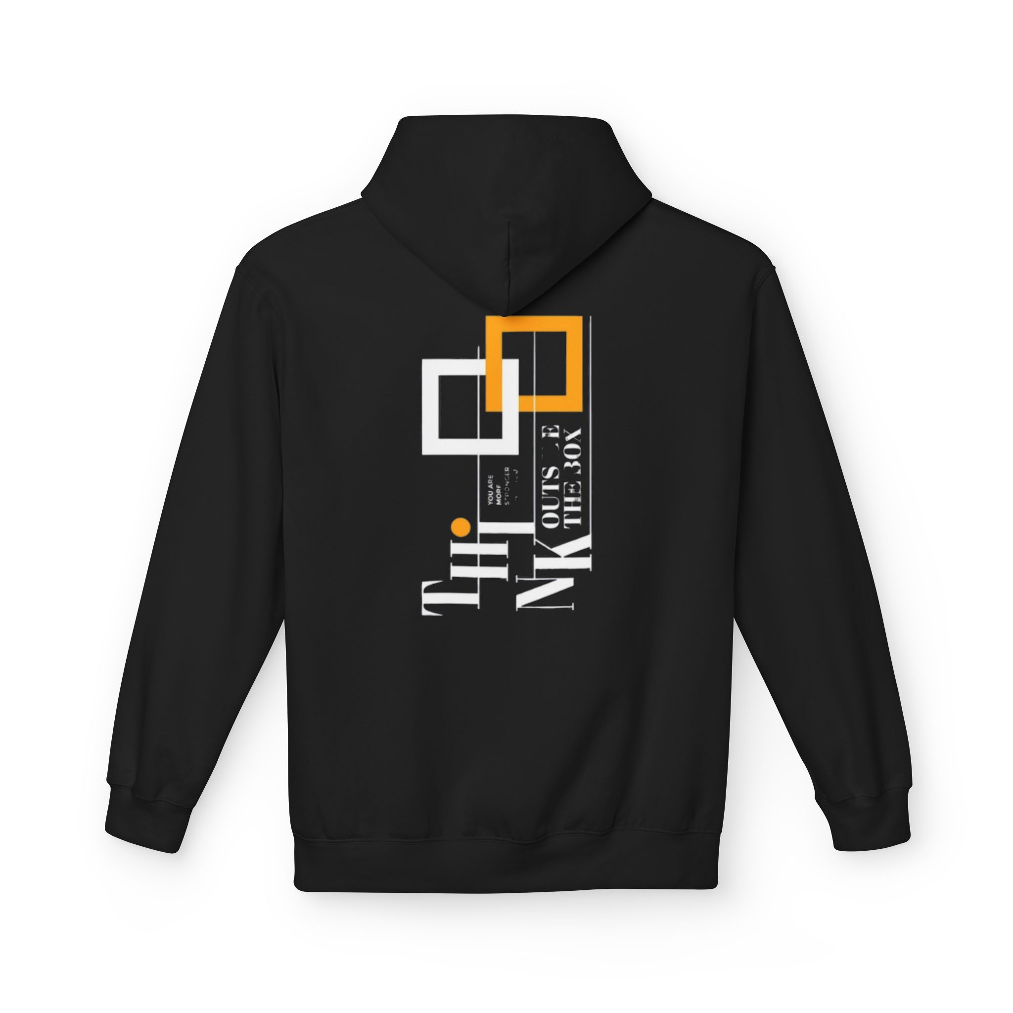 Graphic Print Black Hoodie