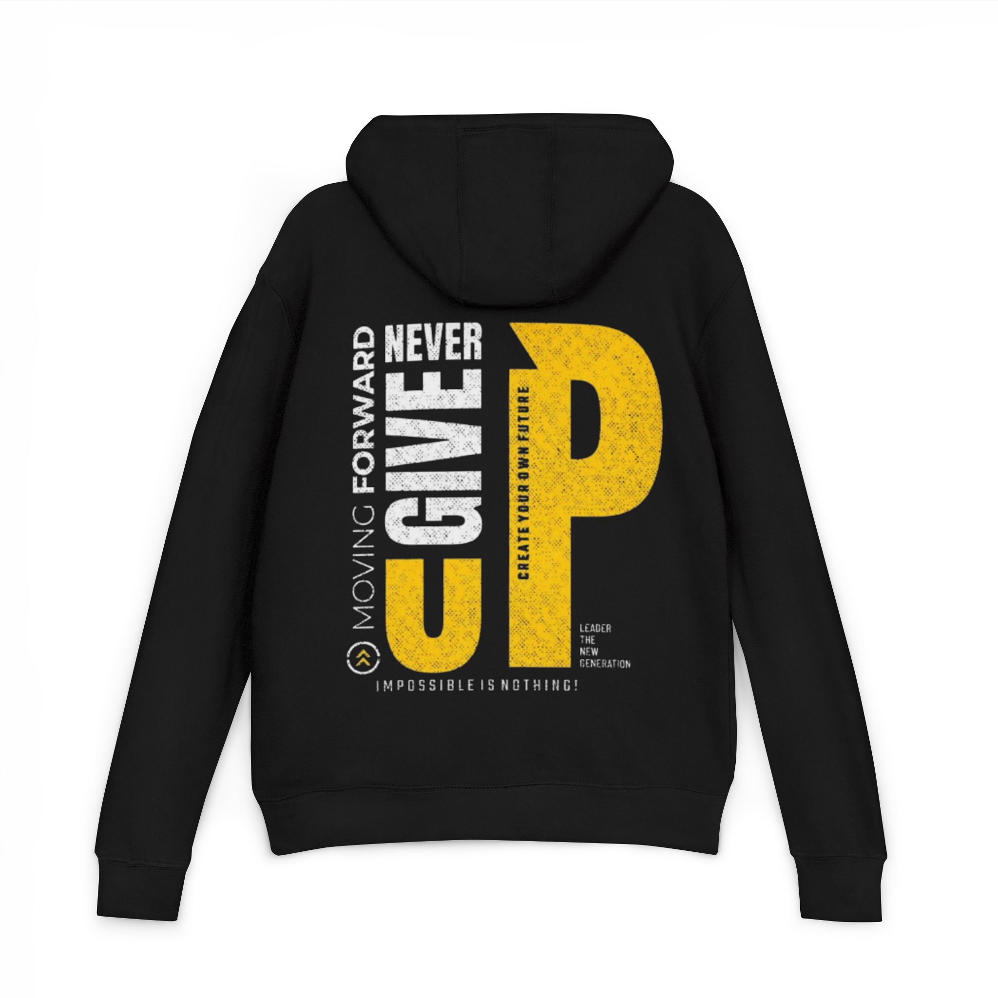 Black 'Never Give Up' Hoodie
