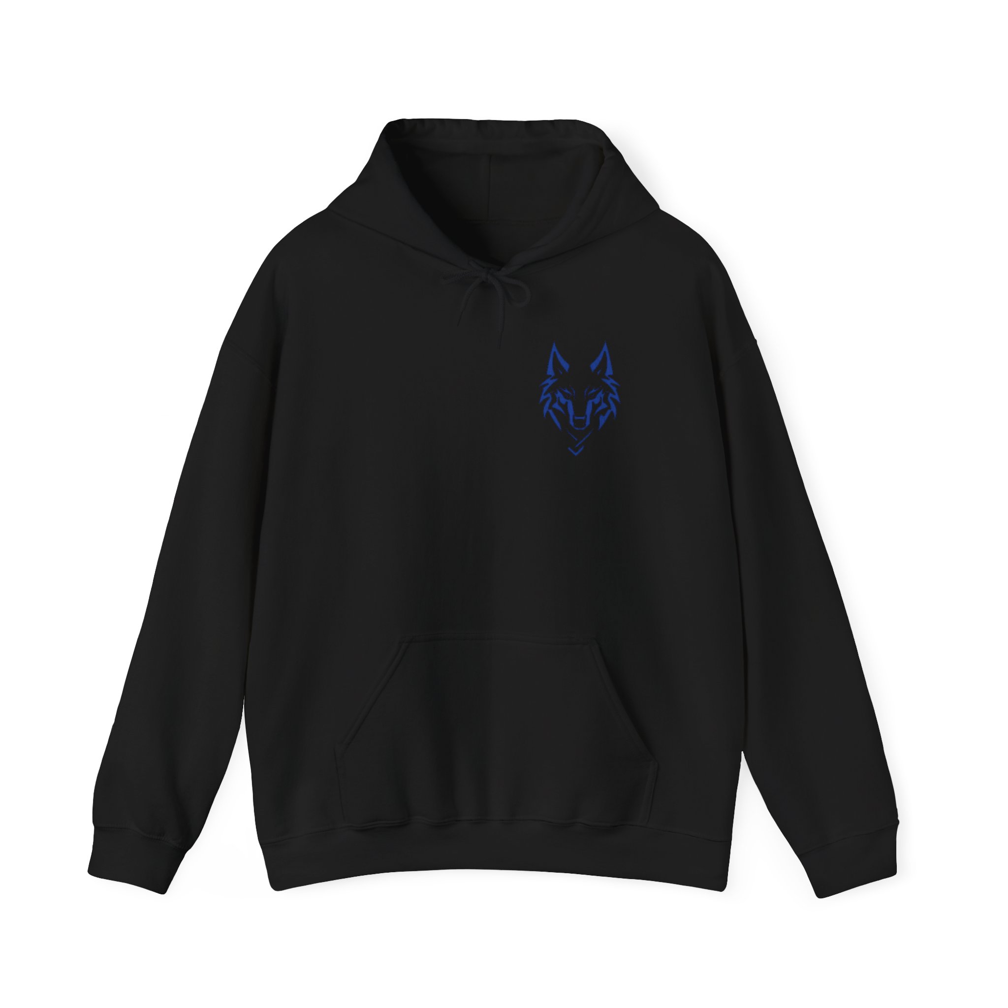 Black Wolf Emblem Hoodie
