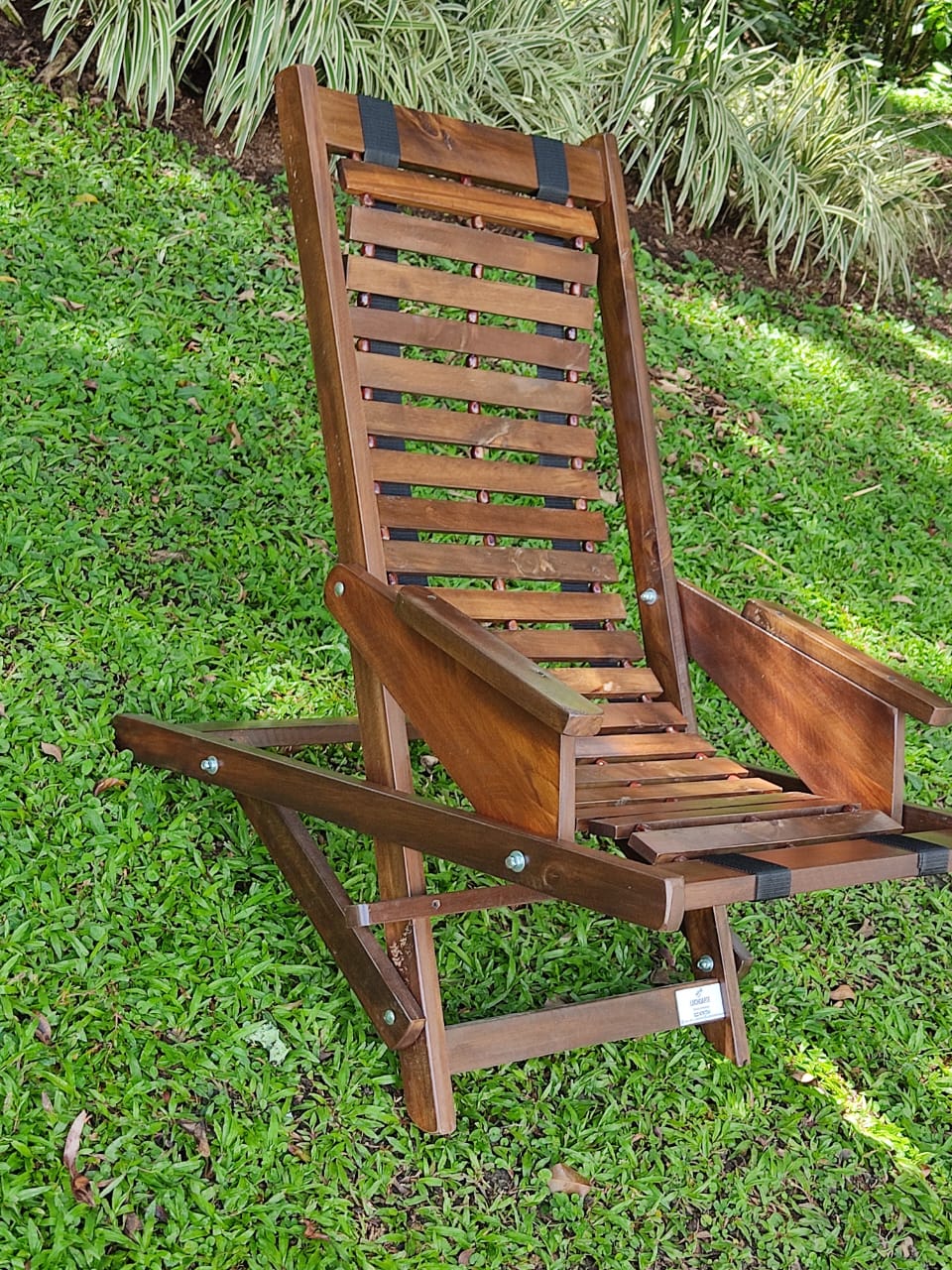 Silla mecedora plegable de madera