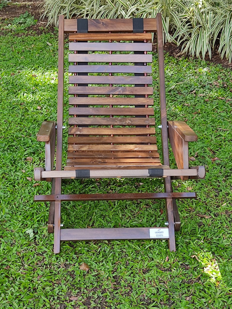 Silla mecedora plegable de madera