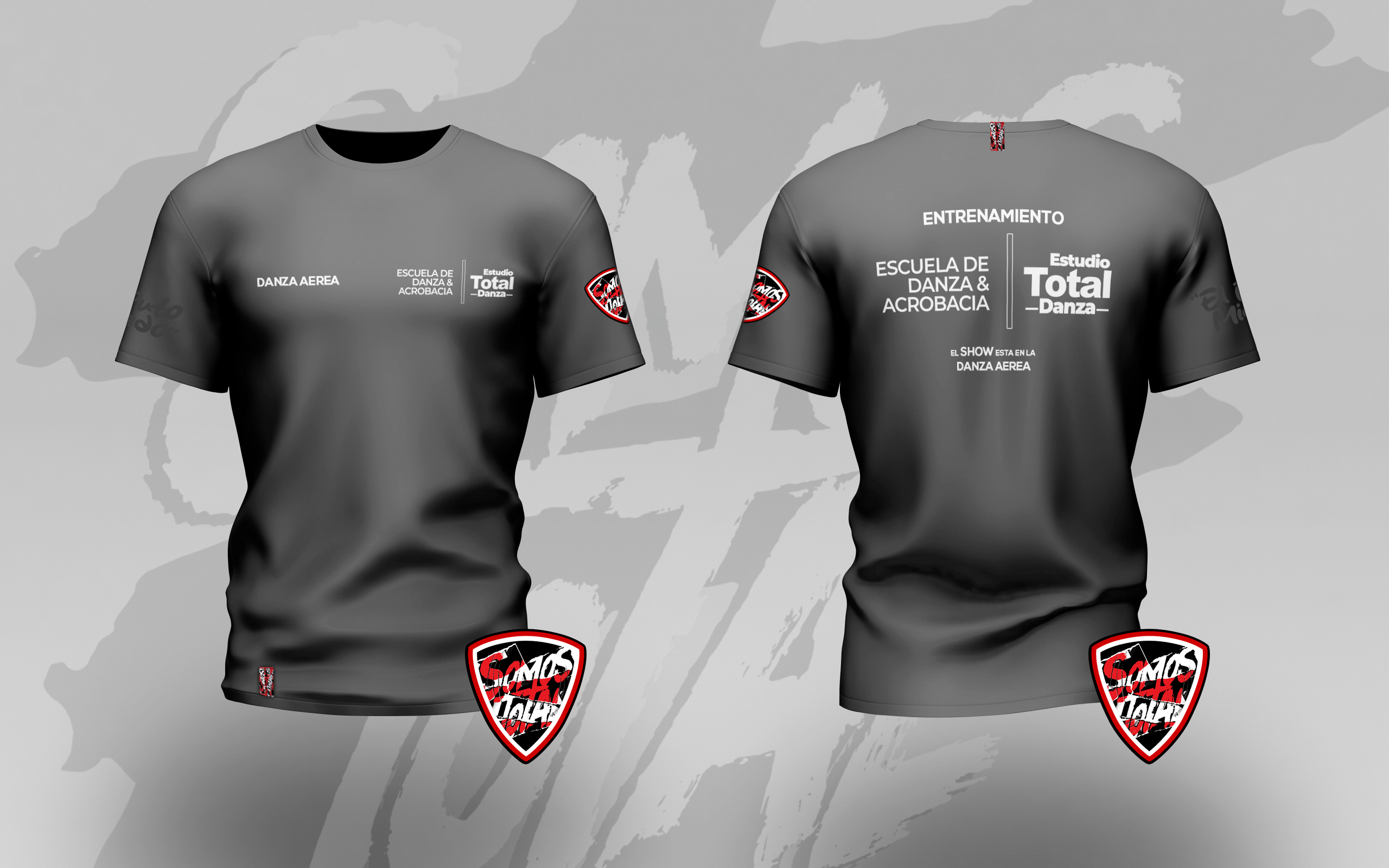 Camiseta Basica de Entrenamiento Color Gris Jaspe