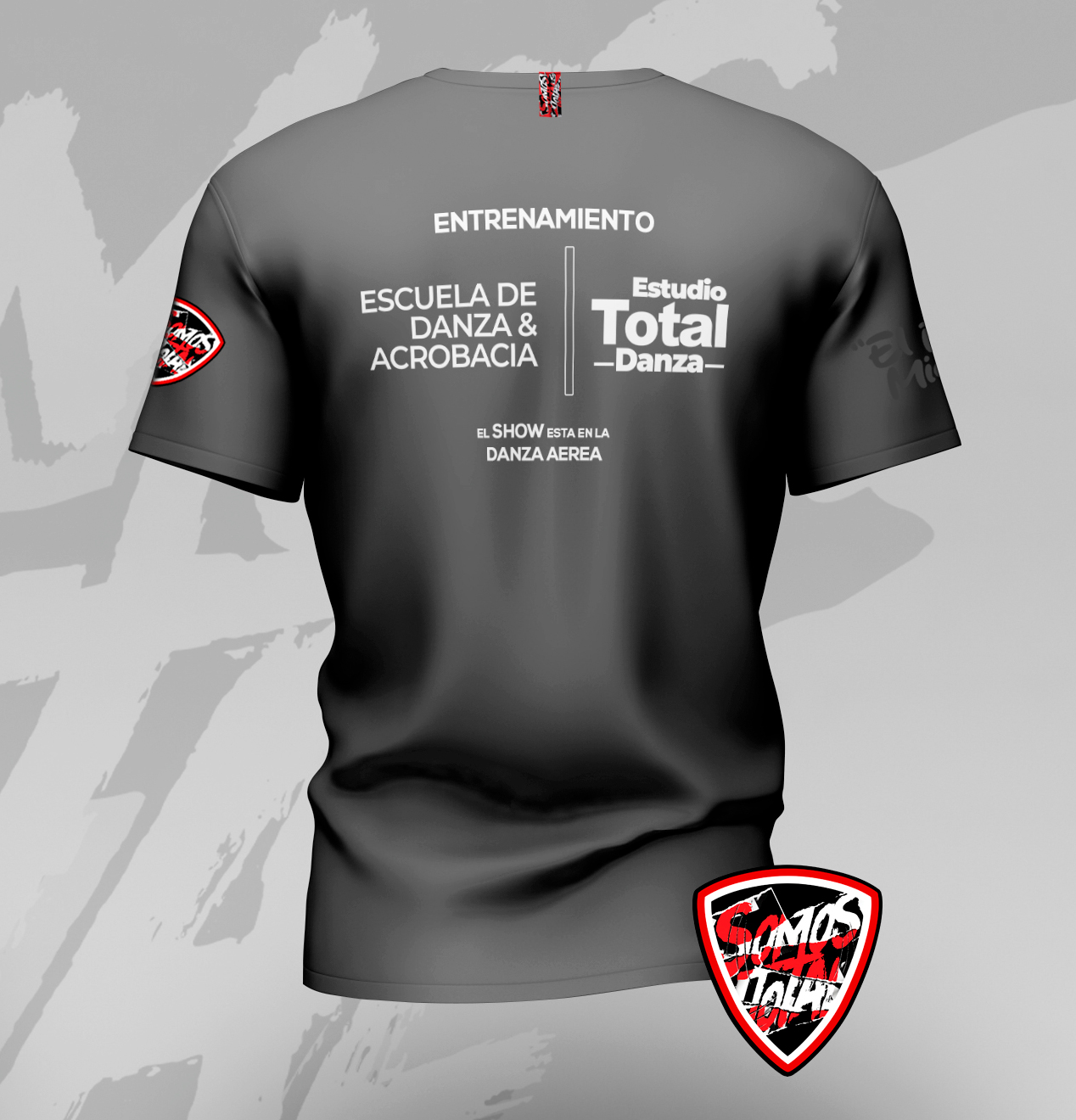 Camiseta Basica de Entrenamiento Color Gris Jaspe