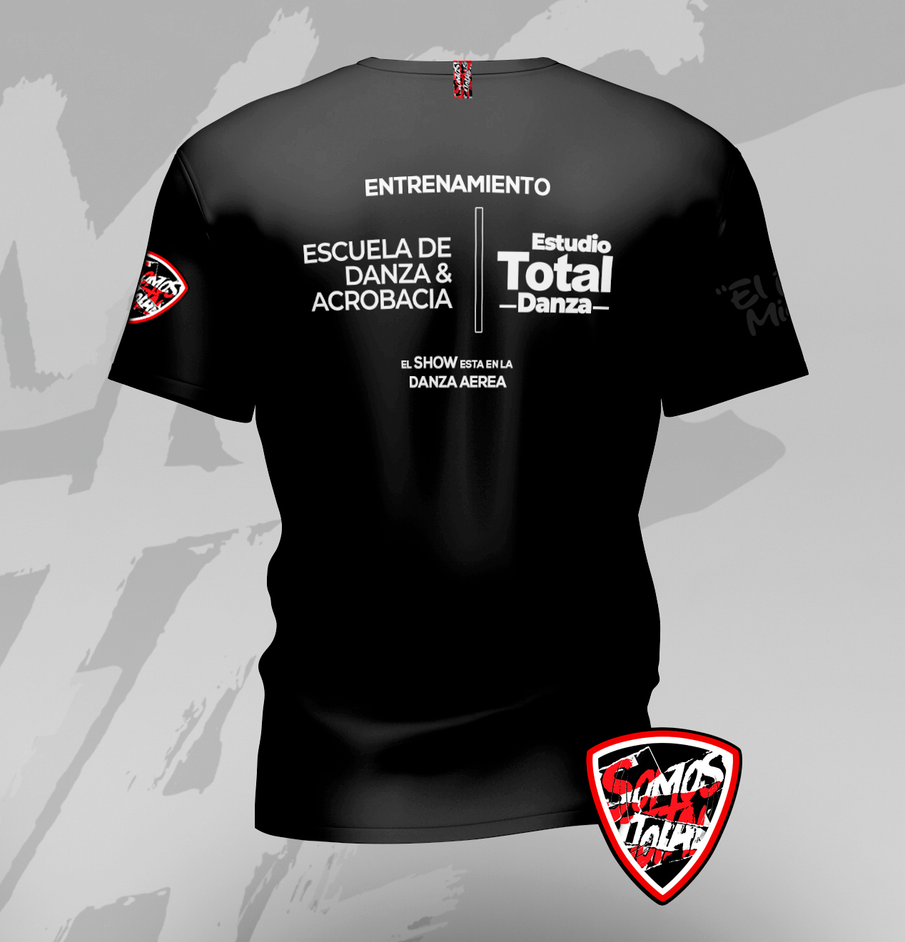 Camiseta Basica de Entrenamiento Color Negro