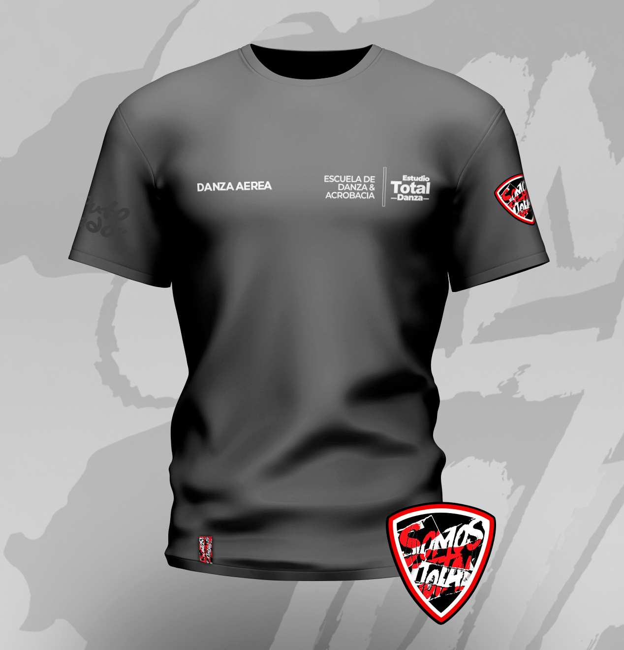 Camiseta Basica de Entrenamiento Color Gris Jaspe