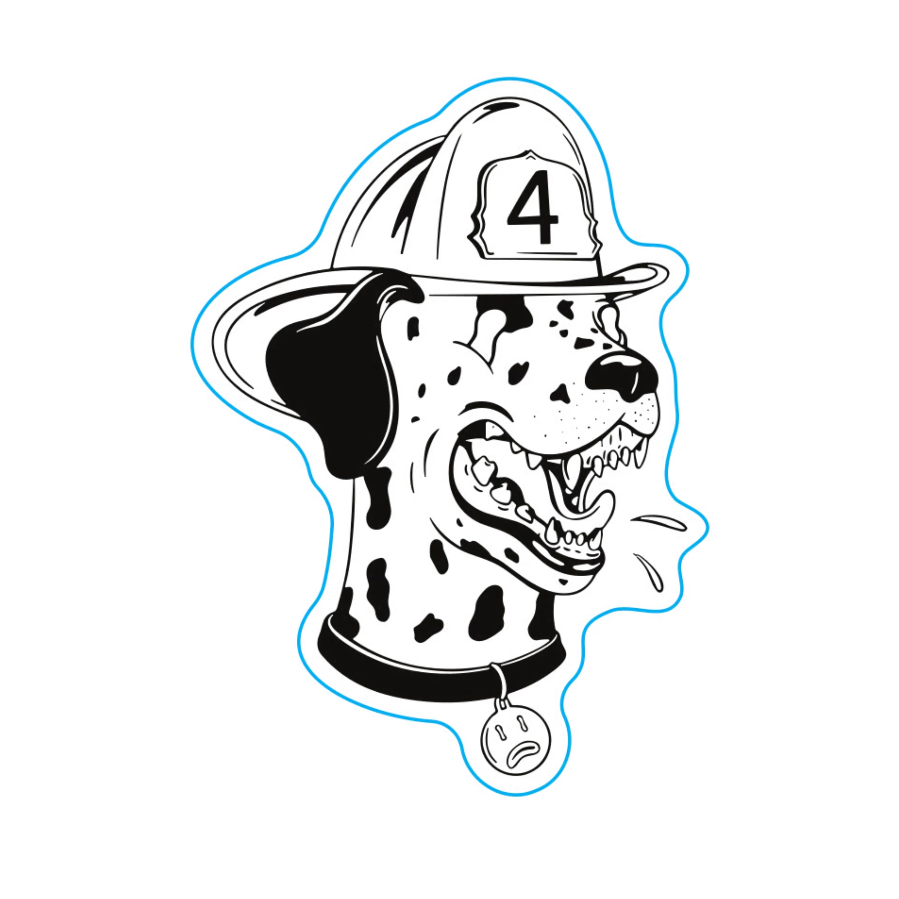 3" Champ Glow in the Dark Sticker