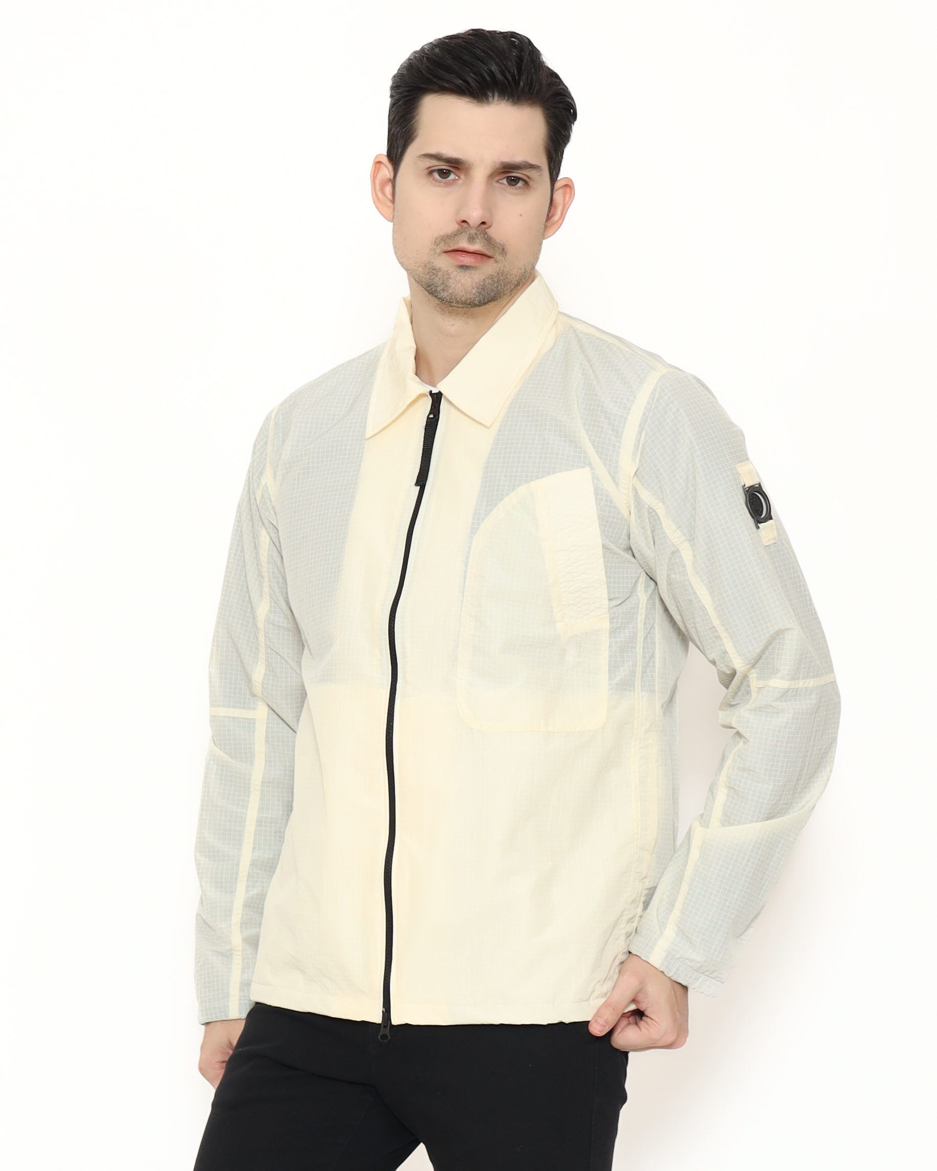 MV25-OV012 Crinkle Ripstop Broken White