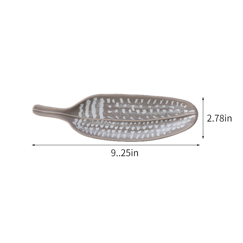 Ceramic Leaf-Shaped Serving Dish
