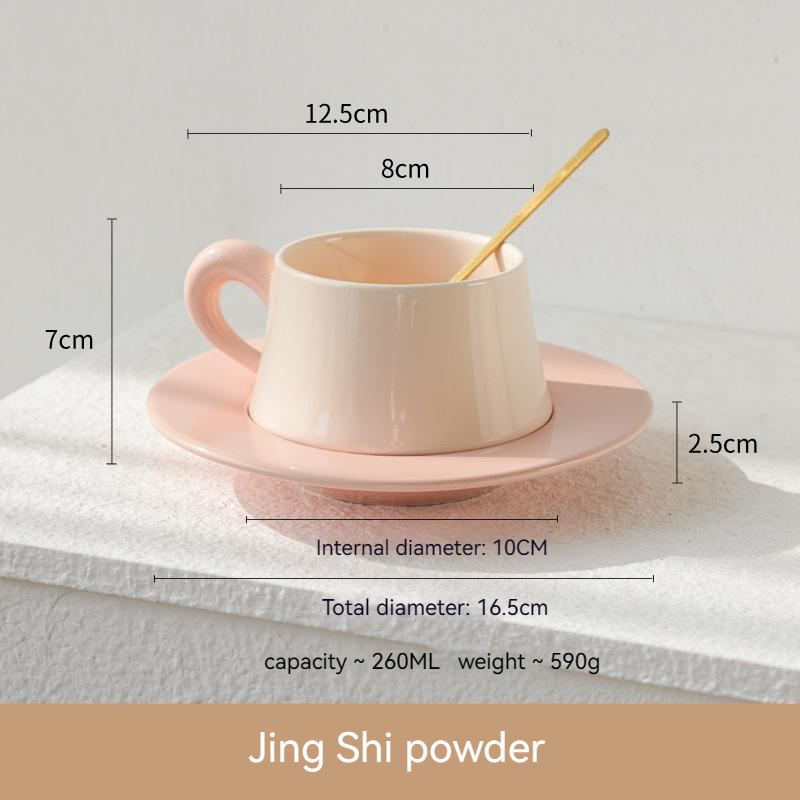 Ceramic coffee cup with saucer