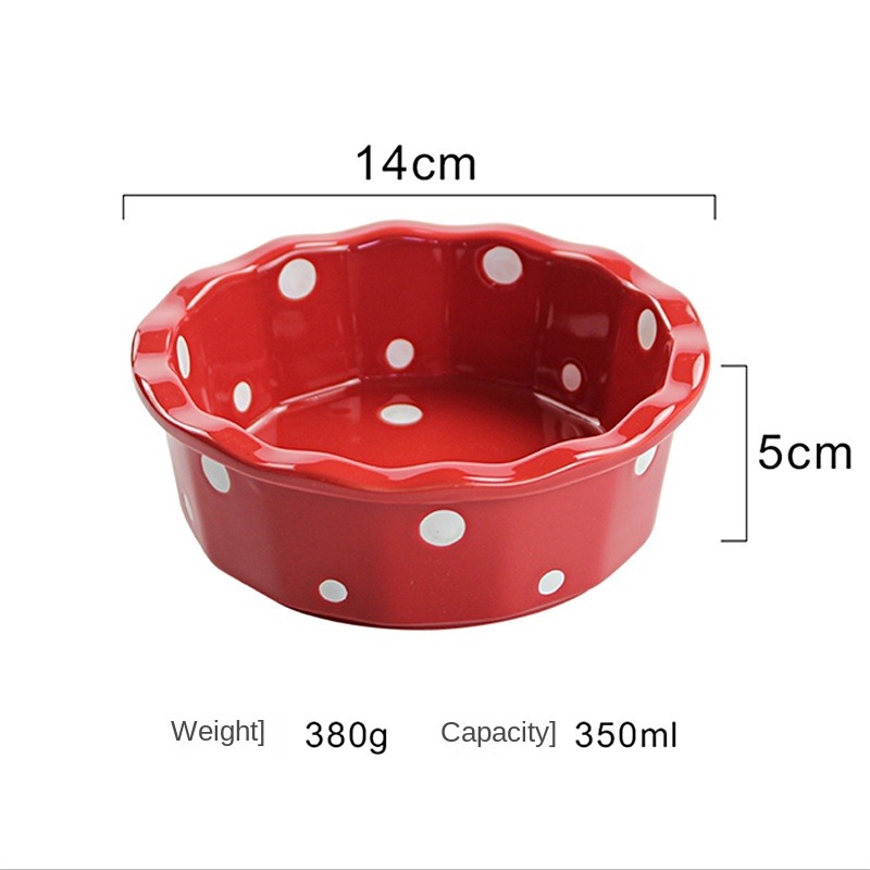  Polka Dot Ceramic Baking Dish