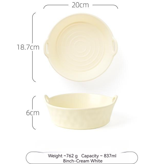 Round Ceramic Baking Dish