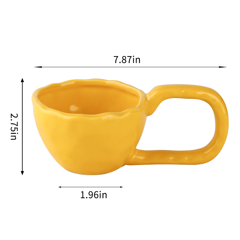 Unique handle Ceramic Mug