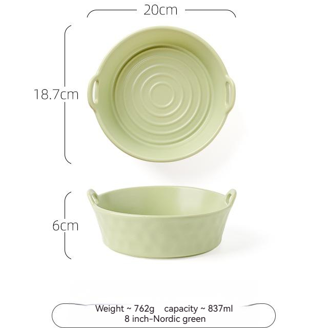 Round Ceramic Baking Dish