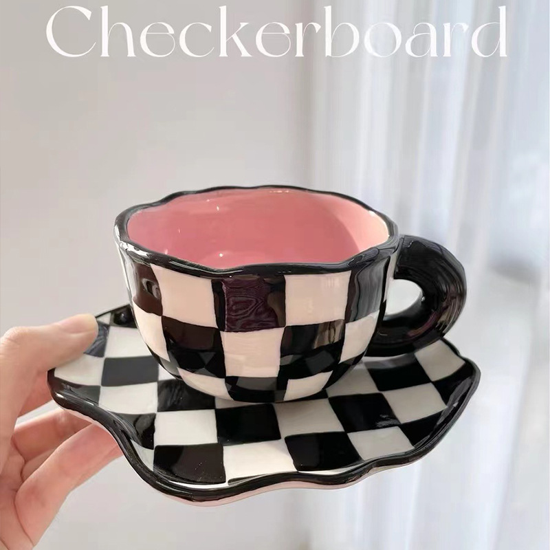 Ceramic irregular Cup and Saucer Set