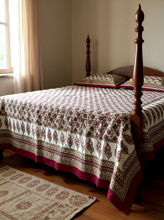 Diwali special Gold print bedsheets in 100% pure cotton