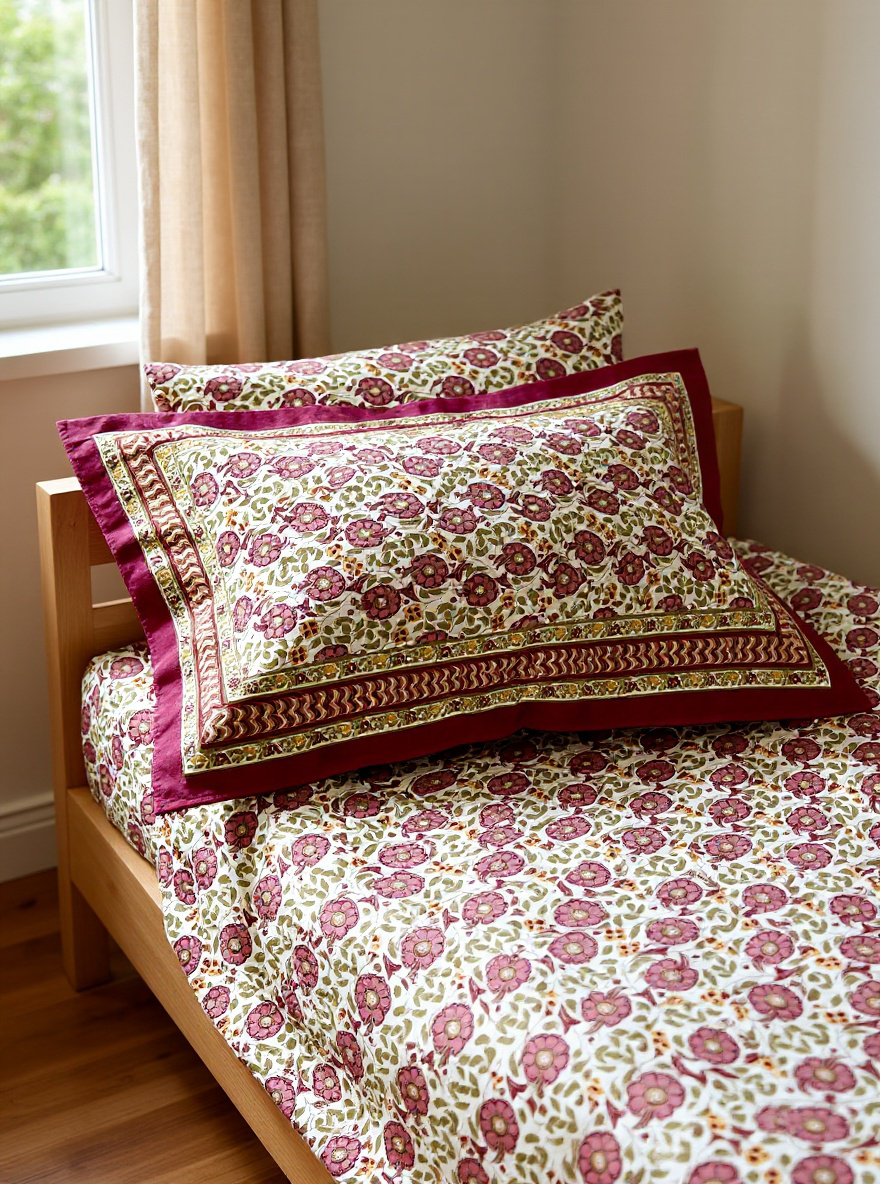 Diwali special Gold print bedsheets in 100% pure cotton