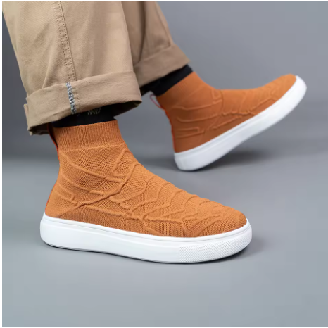 Knitted High-Top Sneakers