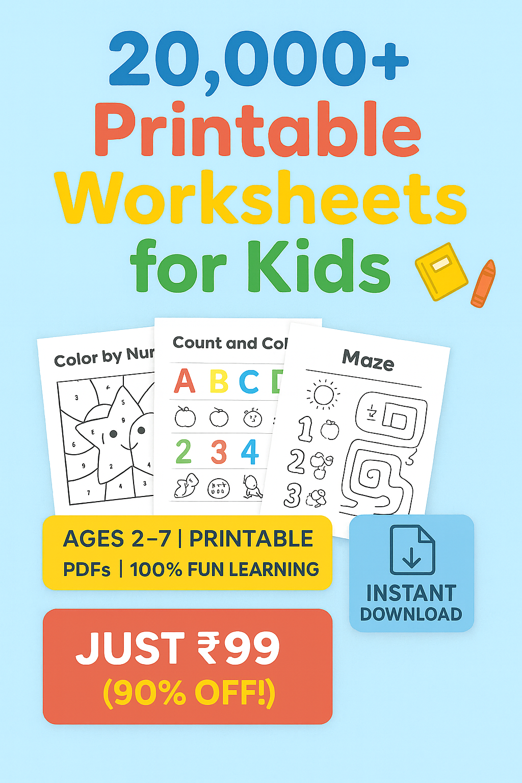 20,000+ Kids Learning Worksheets