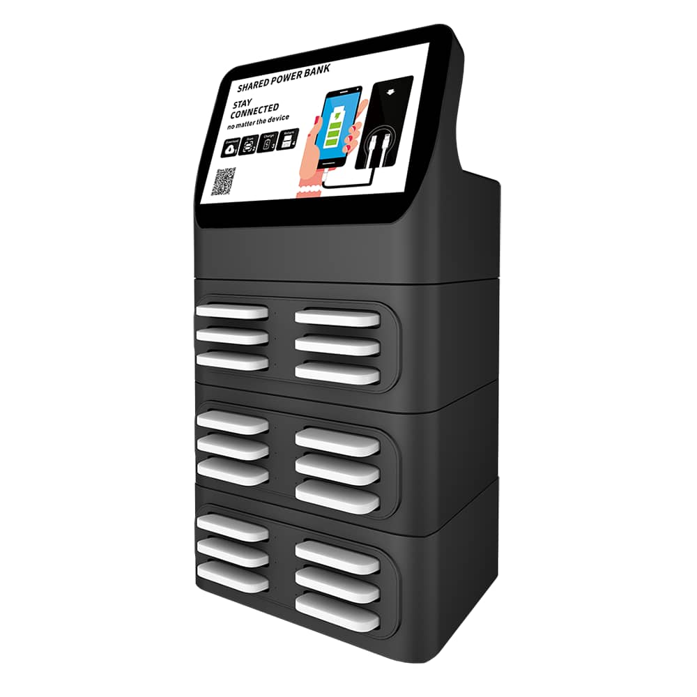 18 Power Bank Kiosk with Advertising Screen