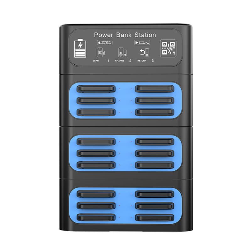 18 Slot Portable Power Bank Kiosk. No Screen.