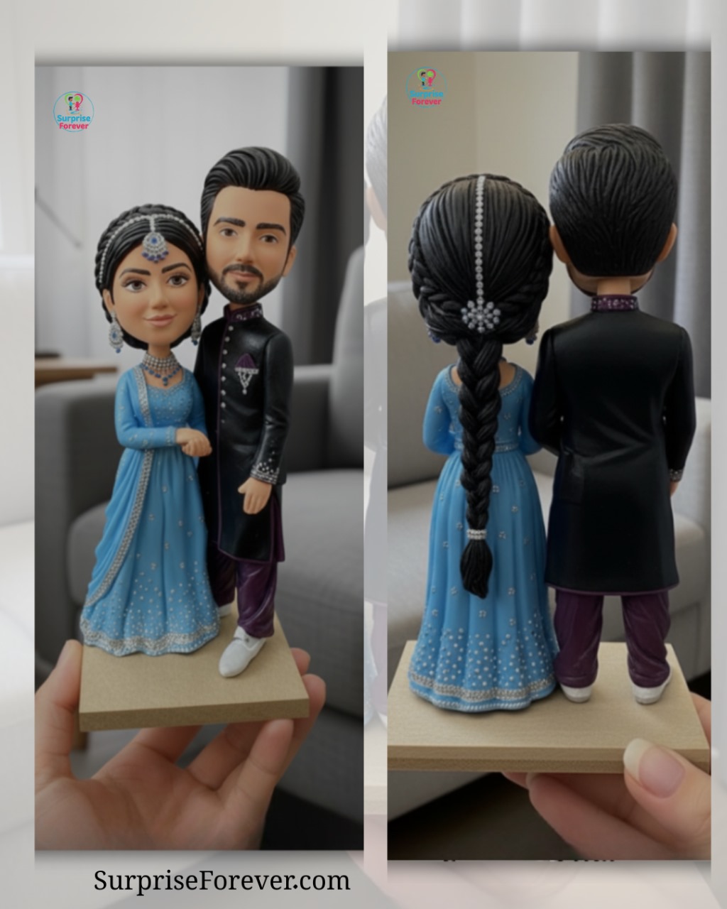 Personalized "Couple" Real Face with Complete Outfit