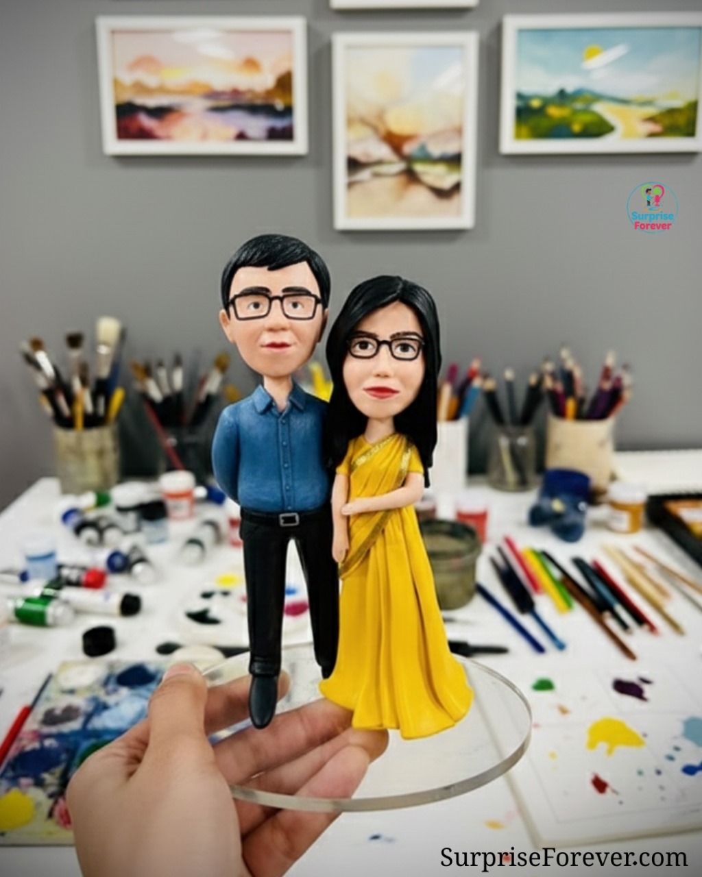 Personalized "Couple" Real Face with Complete Outfit