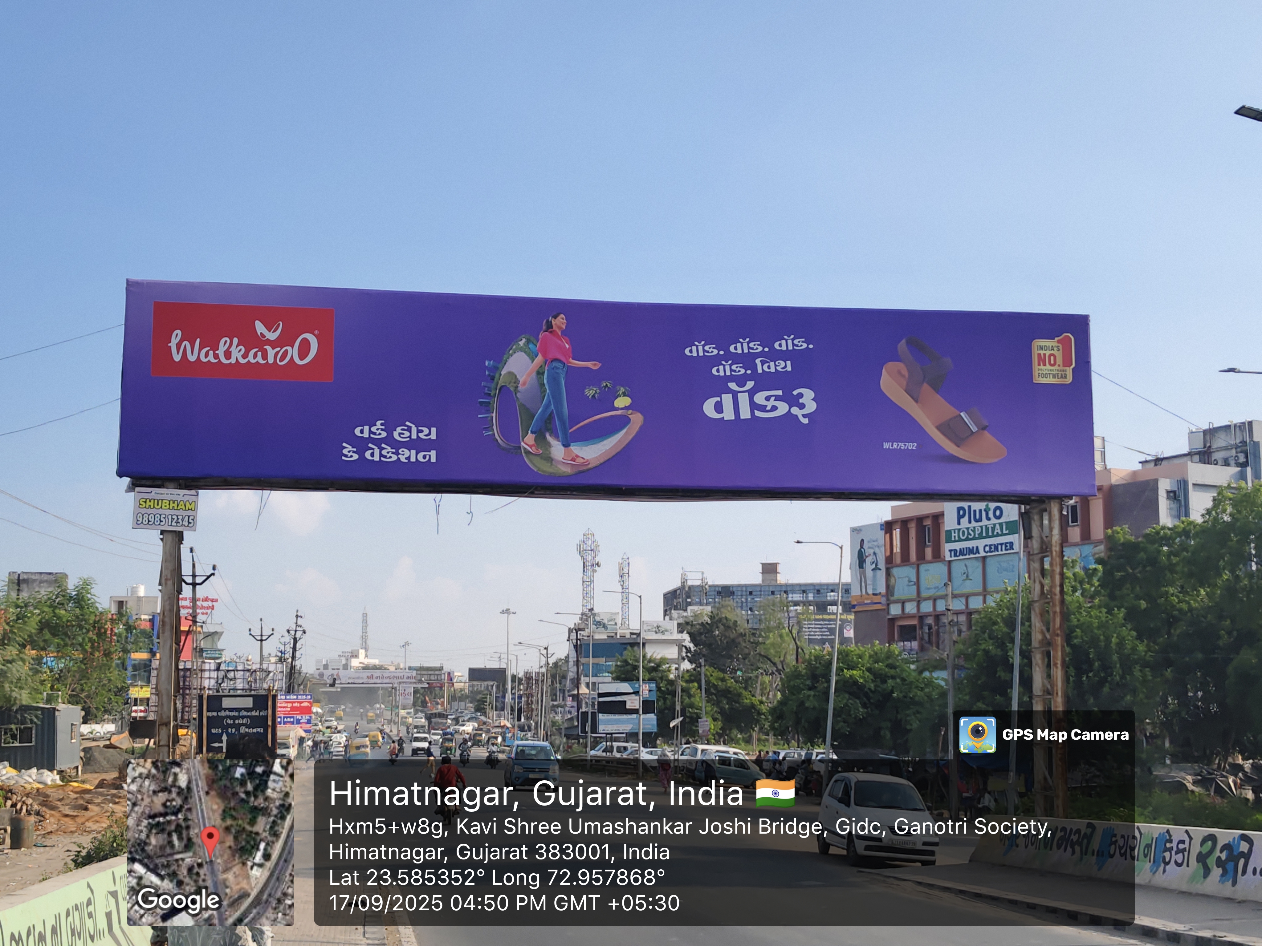 Motipura Circle (Umashankar Joshi Bridge) — 50×10 ft — Bus Stand → Motipura Circle