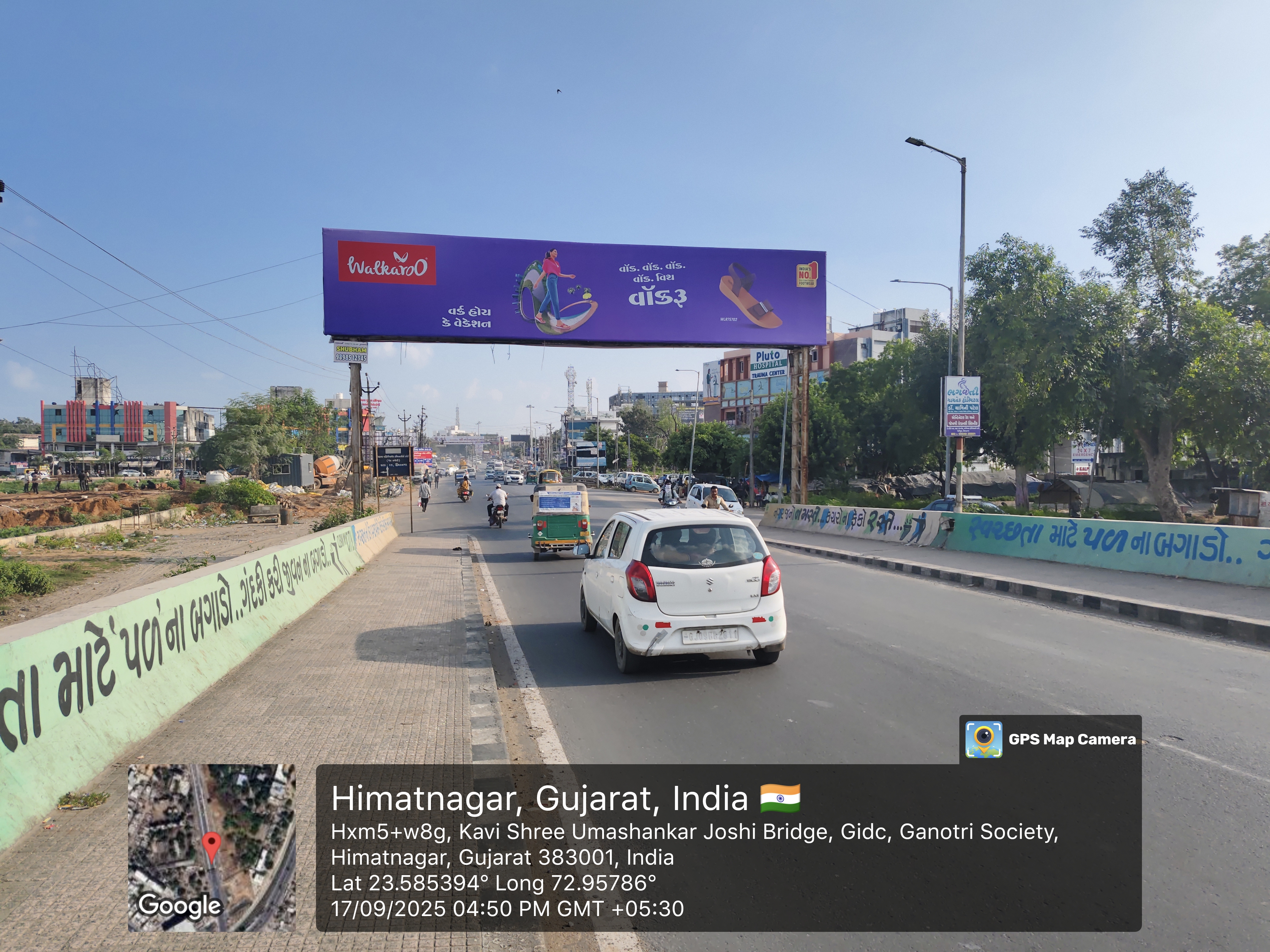 Motipura Circle (Umashankar Joshi Bridge) — 50×10 ft — Bus Stand → Motipura Circle