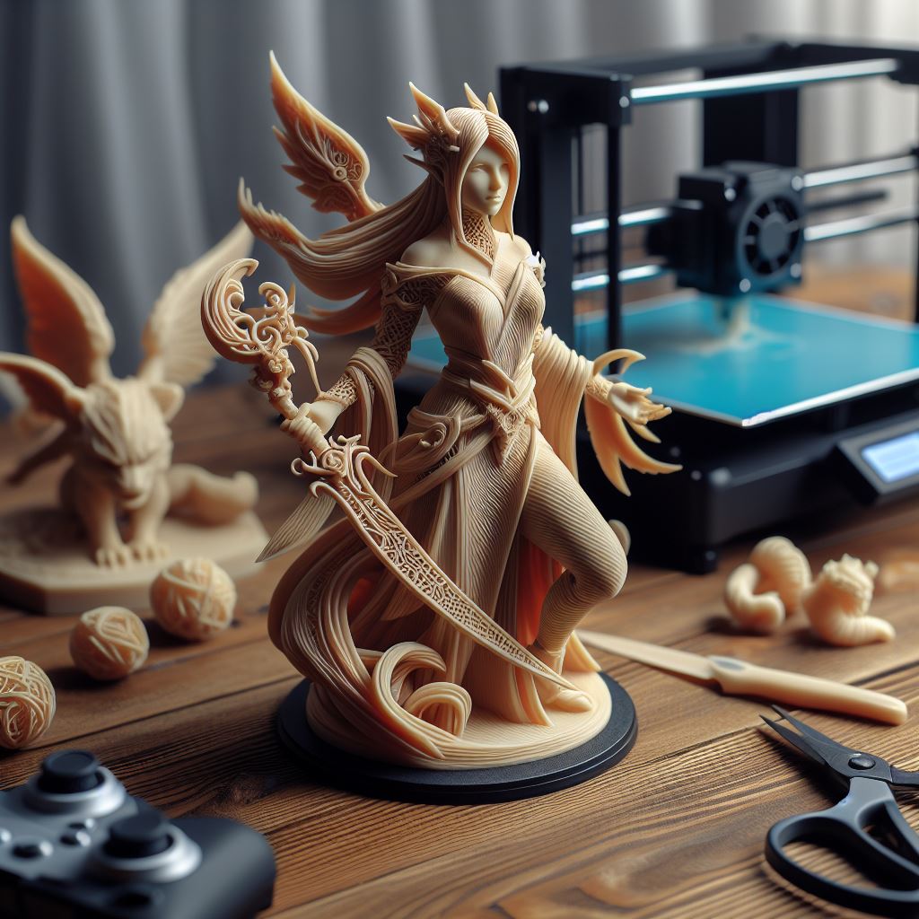 3D Printed Fantasy Warrior Figurine